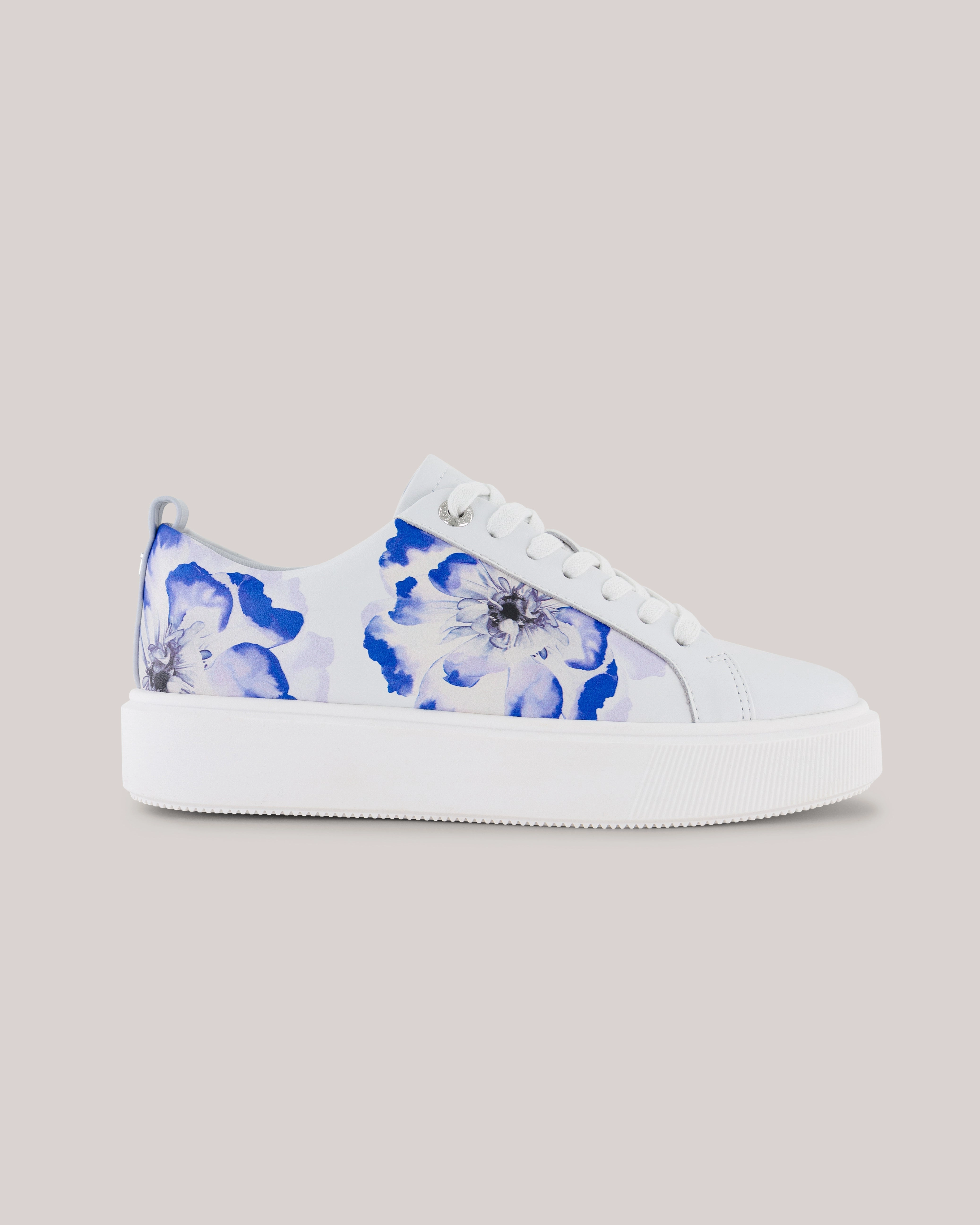 Averiiy Platform Leather Trainer Blue Shoes Mary Jane Stilettos