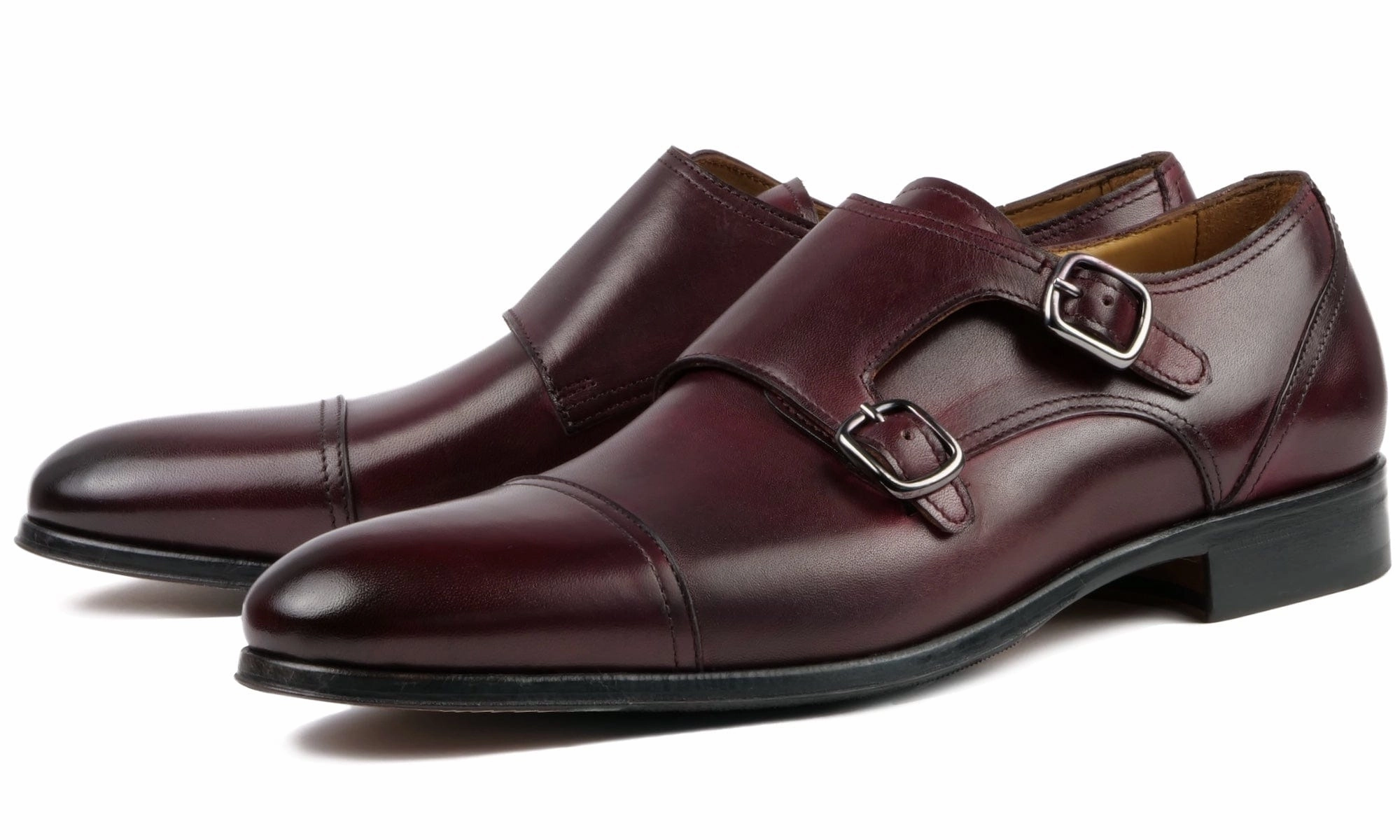 Bourne Monk Strap Oxblood Buckle Brogues