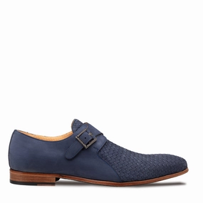 Ayllon Woven Suede Monk Strap Brogues With A Suit