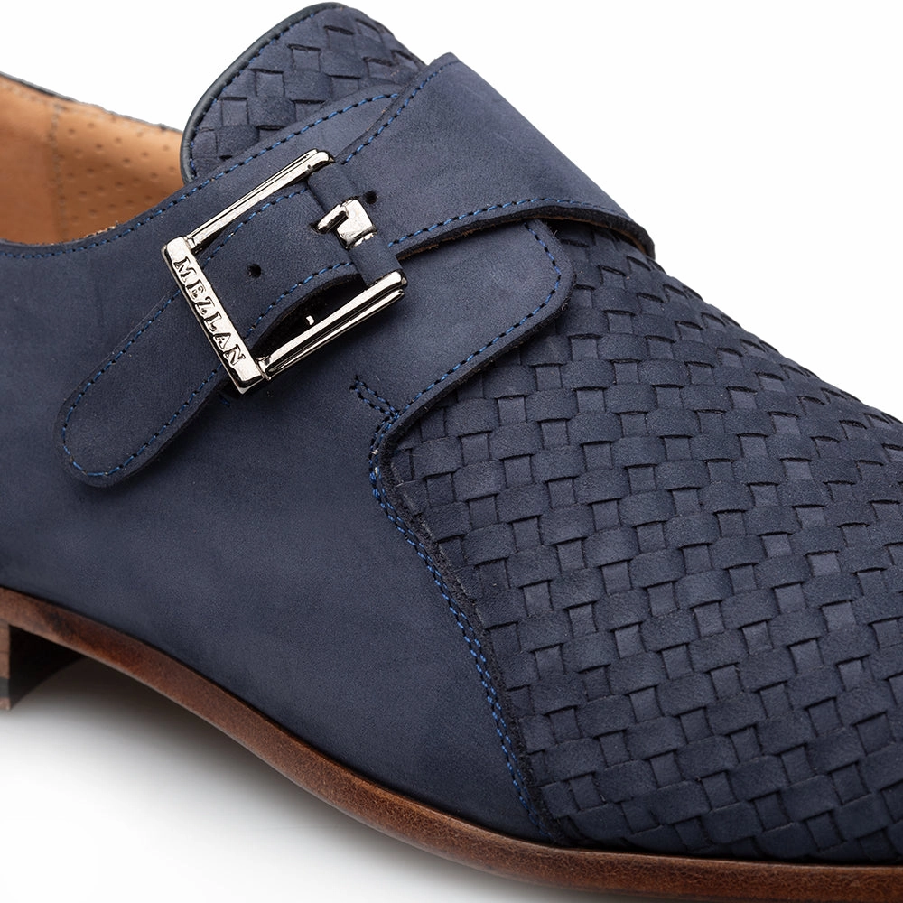 Ayllon Woven Suede Monk Strap Richelieu Brogue