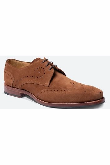 Classic Brogue Shoes Barker George in Brown old snuff suede