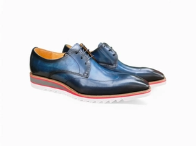 Waterproof Oxford Material Plain Toe Wing-tip Stitching Blucher style Oxford