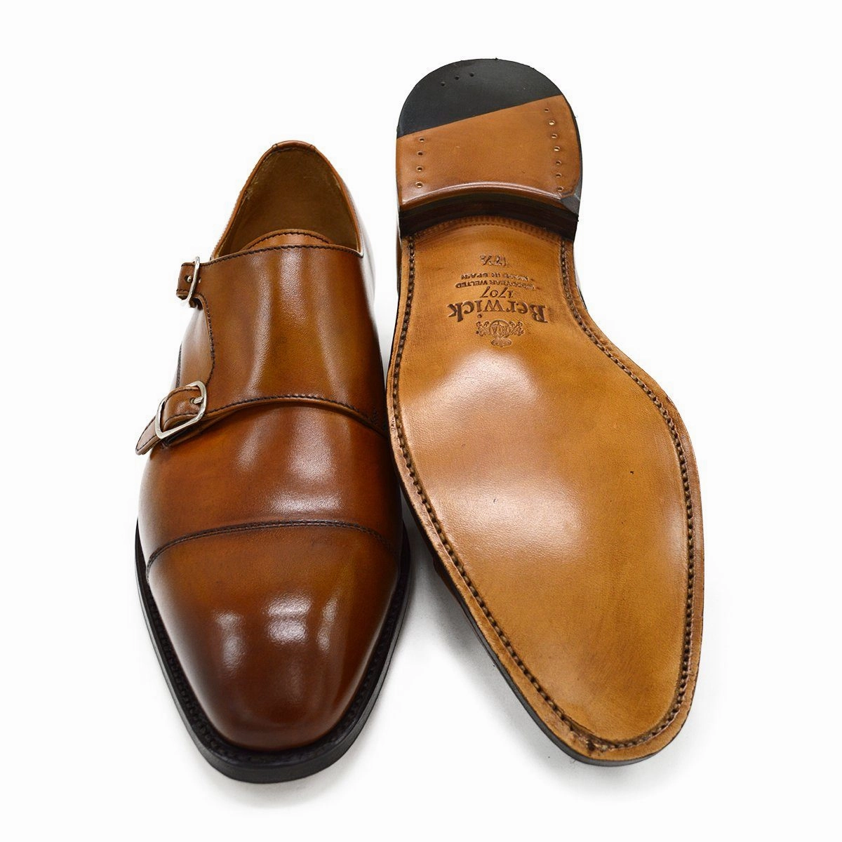 Berwick 1707 Double Monk (5212) Lugo Tan Orange Brogues