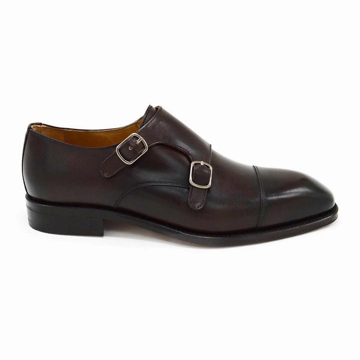 Isla Leather Brogues Berwick 1707 Double Monk (5212) Moka (Dark Brown)