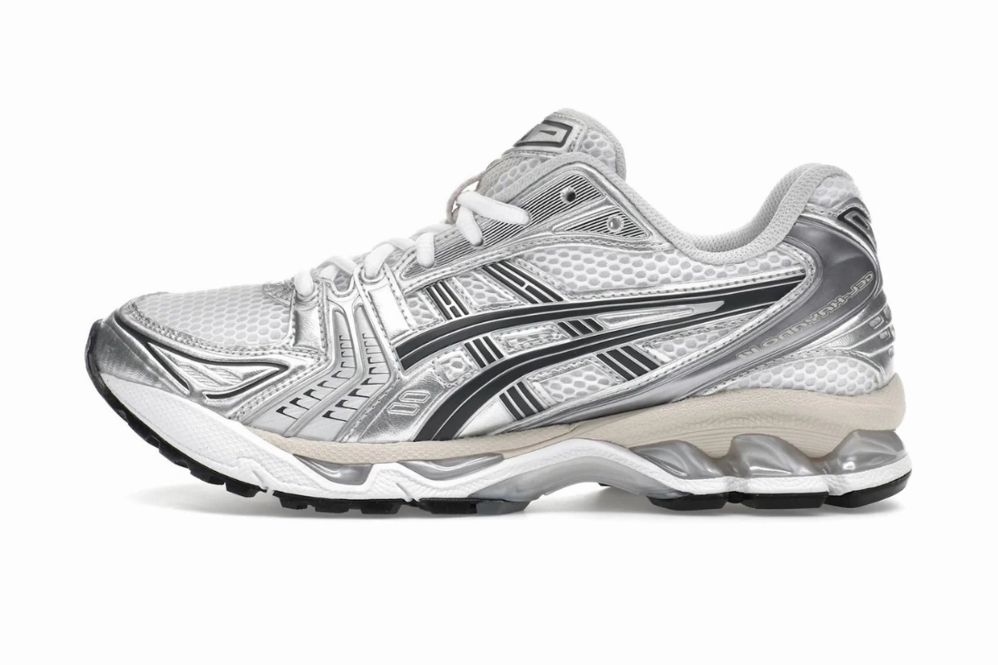 ASICS Gel-Kayano 14 White Graphite Grey Asics Gel Foundation Running Shoe