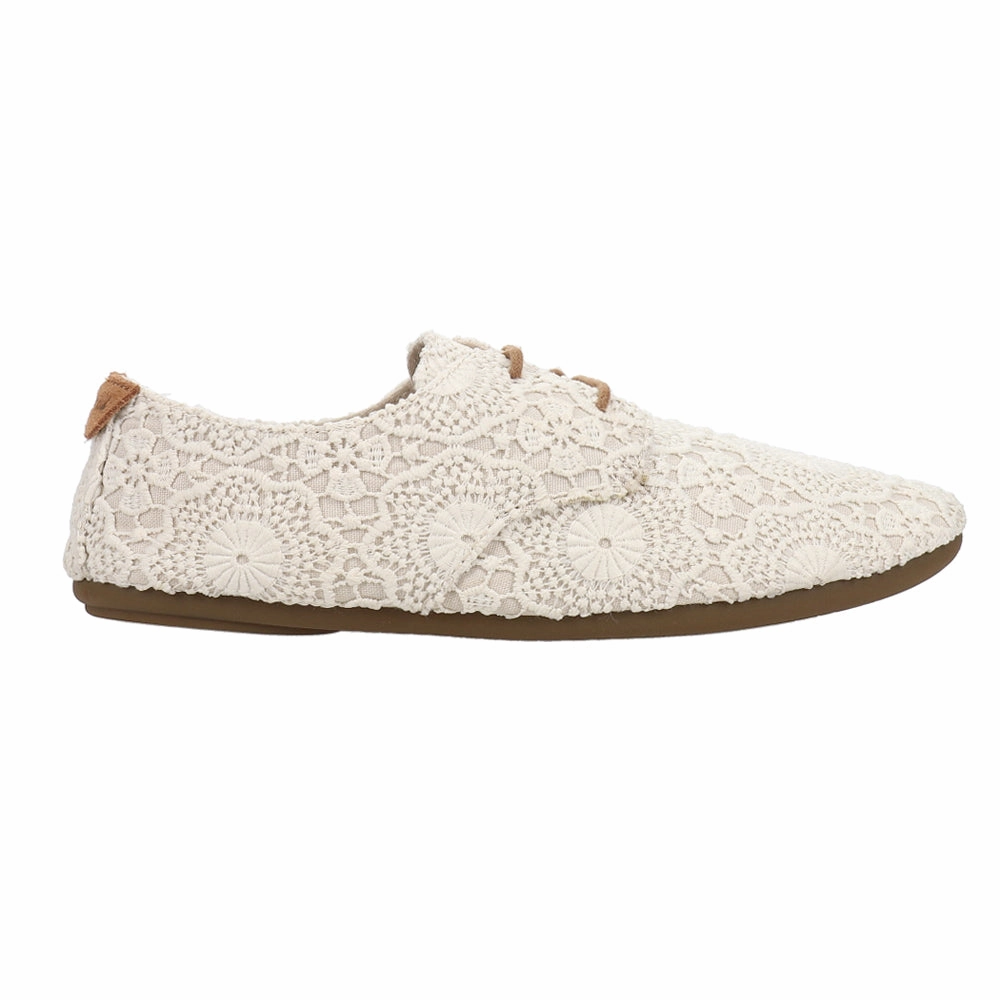 Bianca Crochet Lace Up Flats Split Toe Oxford