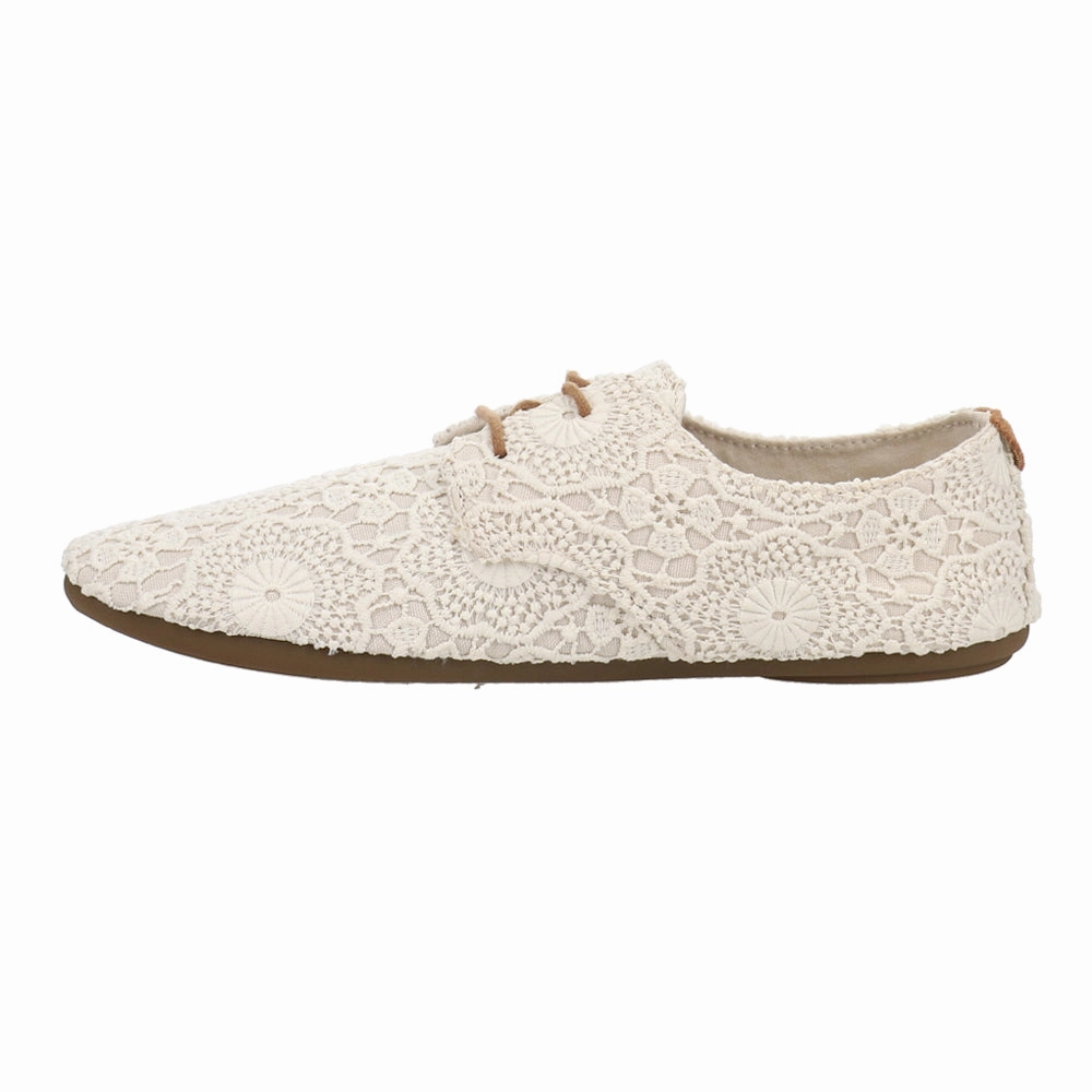 Bianca Crochet Lace Up Flats Best Cap Toe Oxfords