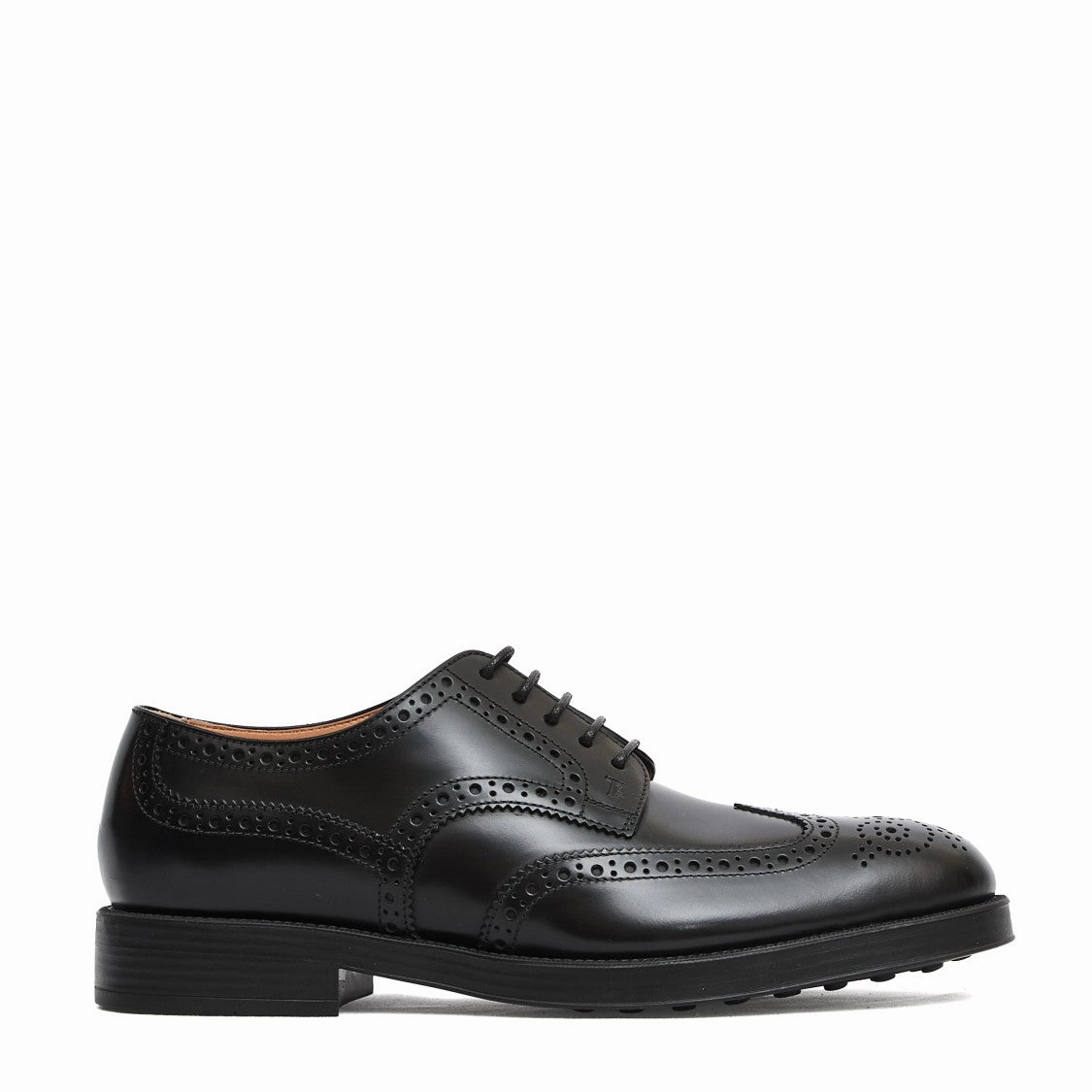 Catesby Brogues Black Lace-Up With Holes