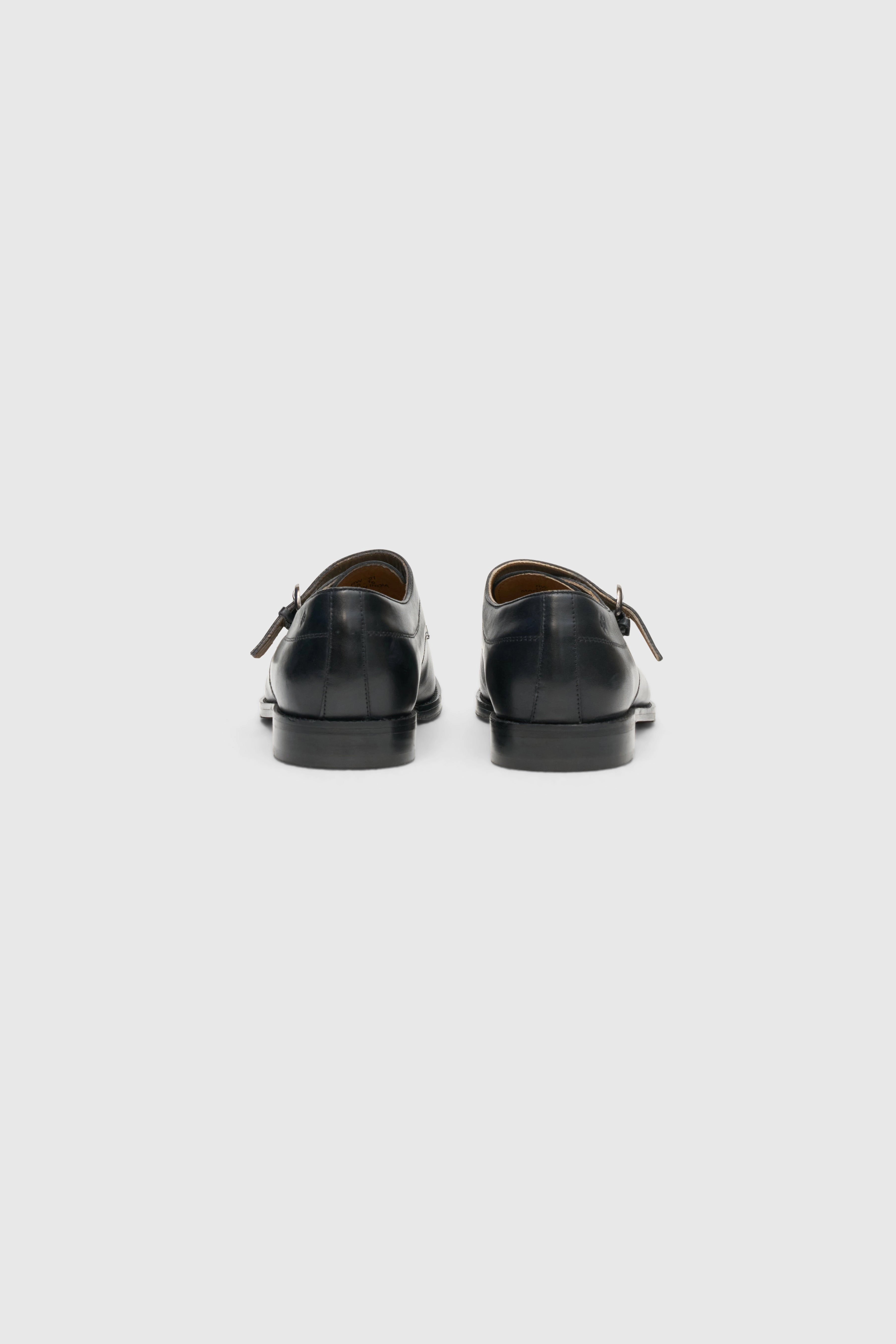 Richleigh Brogues Black Monk Strap Shoes