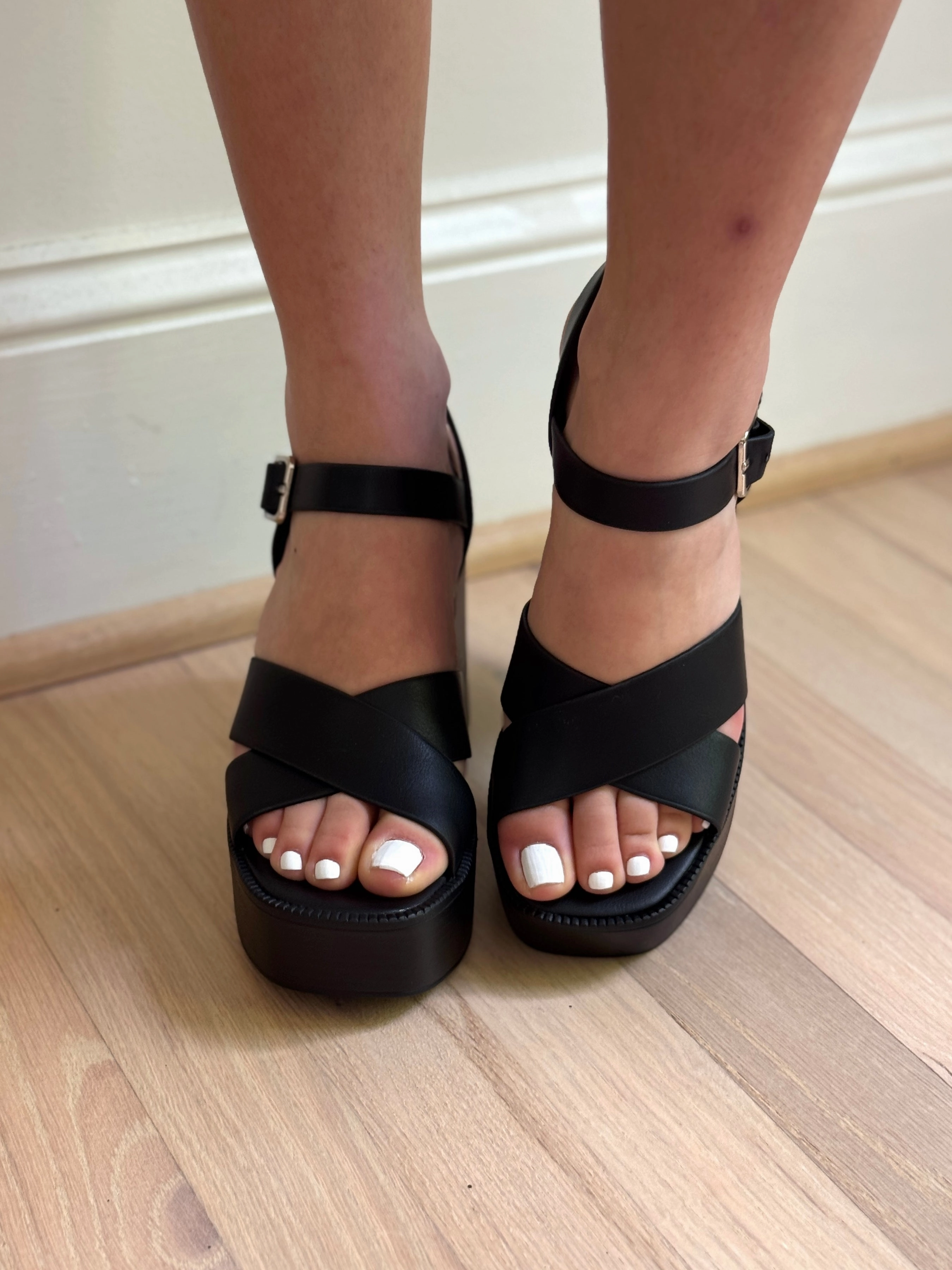 Black Platform Heels Madeline Mary Jane Shoes