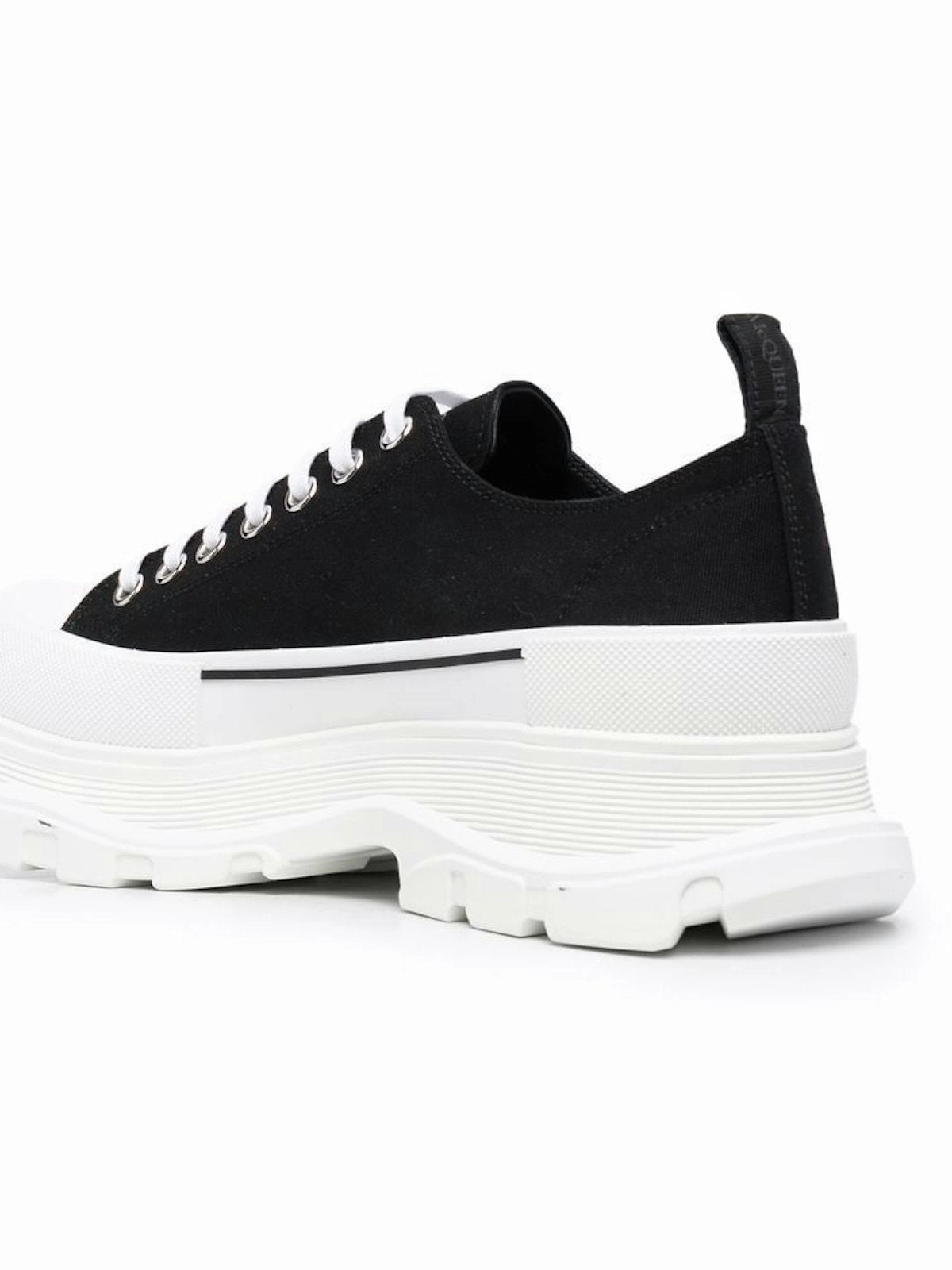 BLACK/WHITE TREAD SLICK SHOES Low Cut Casual Shoes