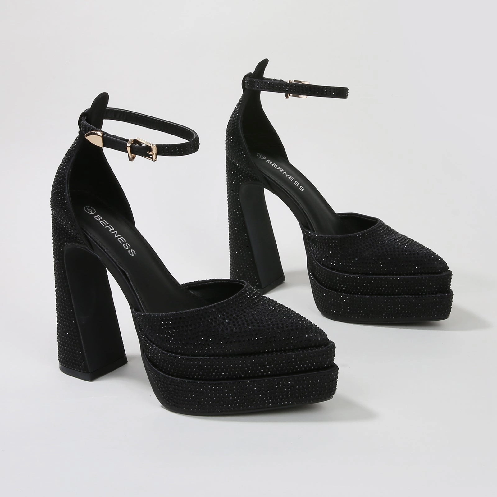 Nurse Mates Shoes Mary Jane Blaze Rhinestone Platform Block Heel Pumps