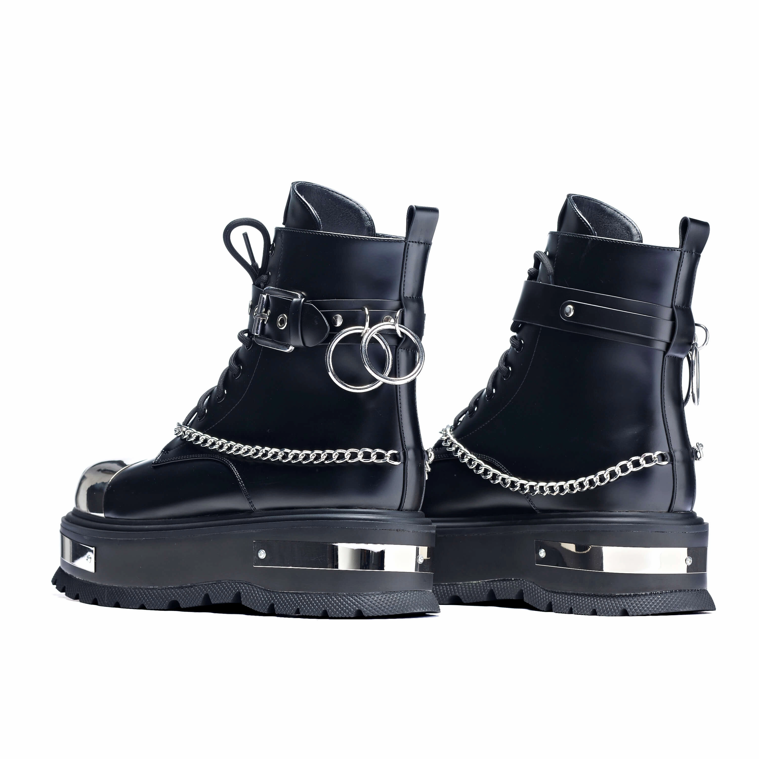 Borin Men's Hardware Platform Boots Jafa Mary Jane Shoe