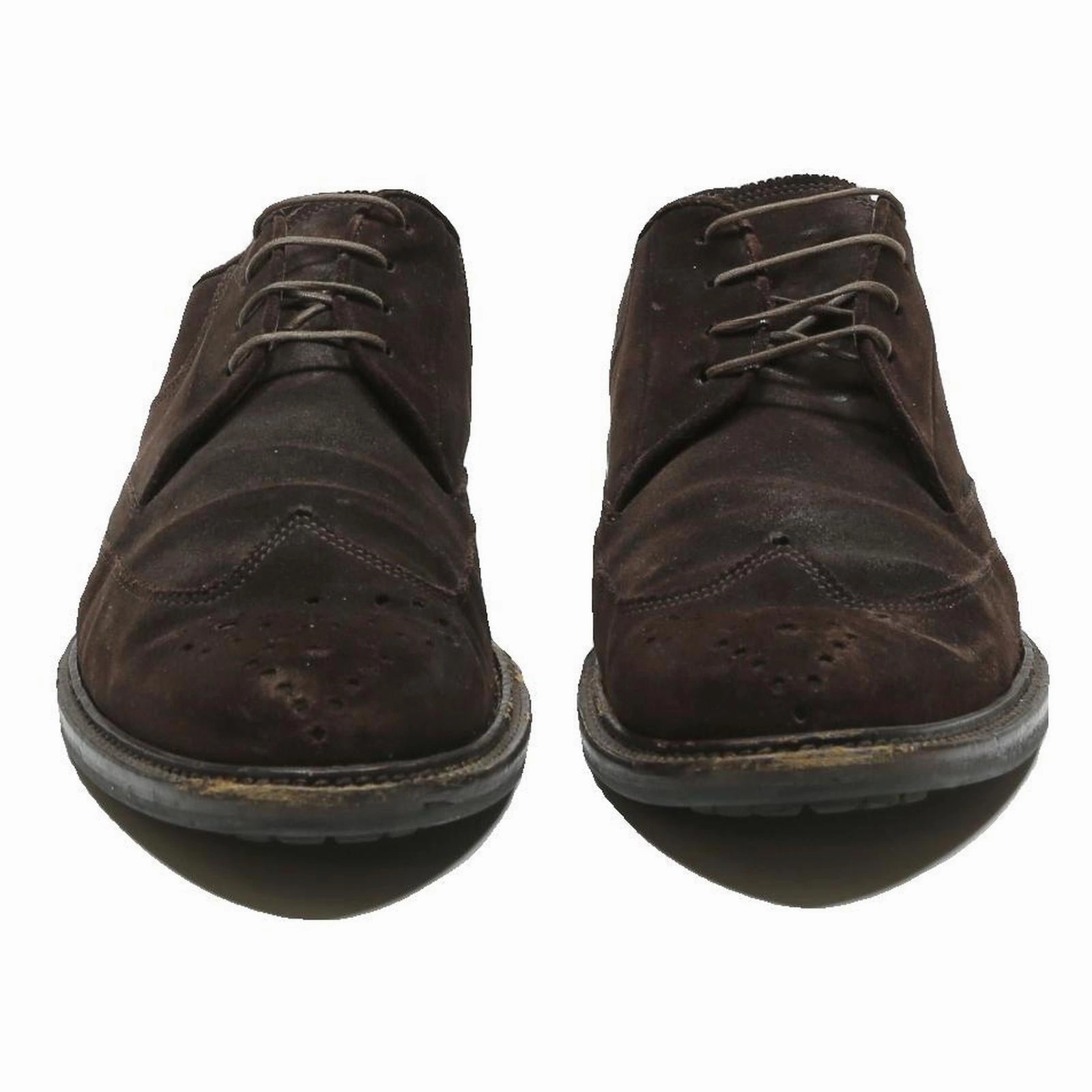 BOSS Mens Leather Brogue Shoes Brown UK 9.5 Classic Elegant Formal Footwear Endrick Ghillie Brogues