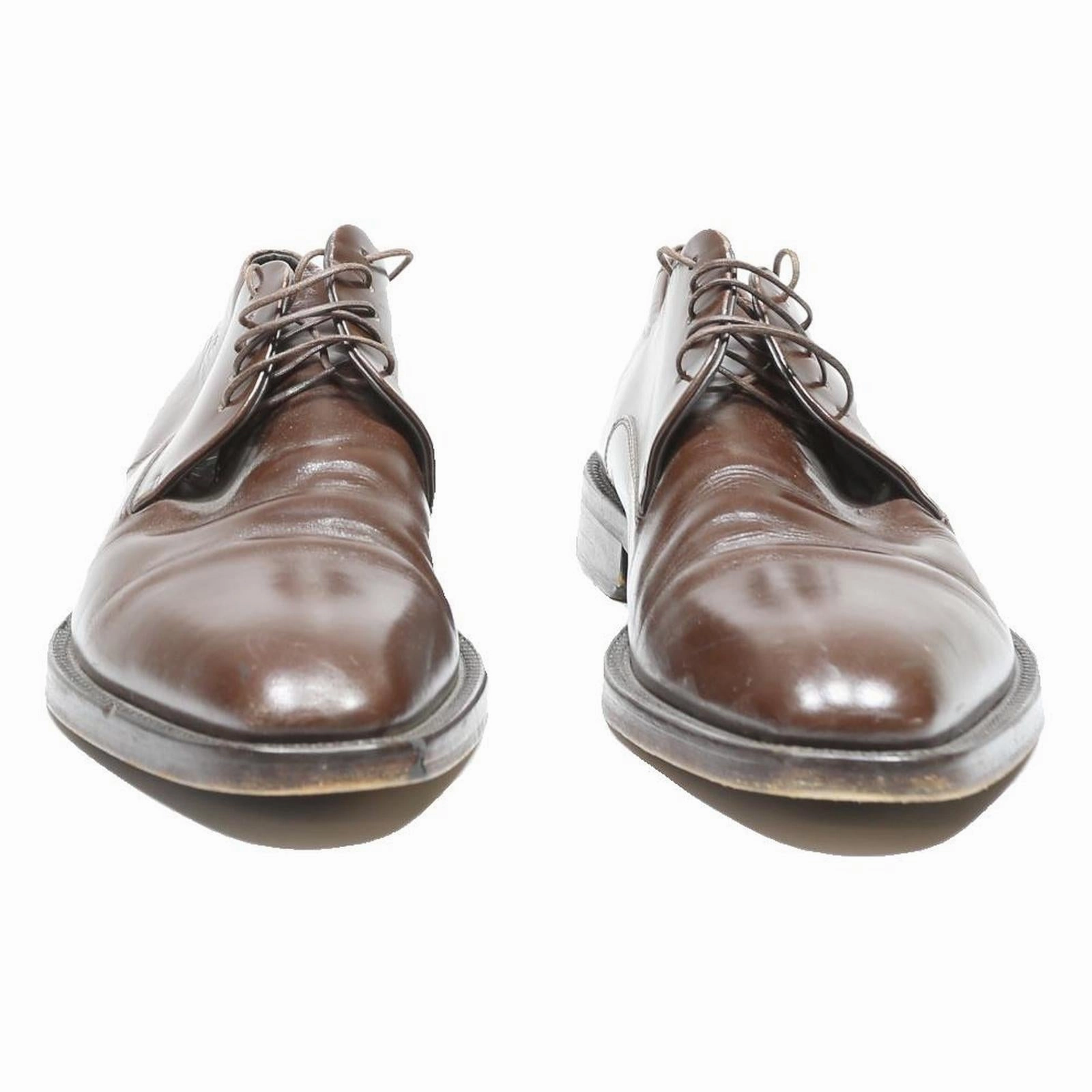 BOSS Mens Leather Brogue Shoes Brown UK 9.5 Classic Formal Dress Footwear Delight Brogue