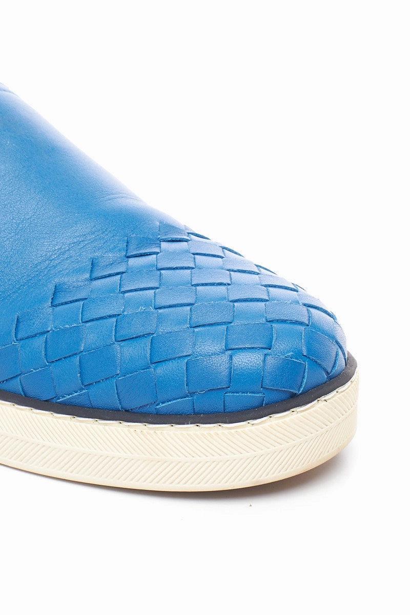 Bottega Veneta Blue Intrecciato Slip-On Sneakers 37.5 Slip On Shoes Deals