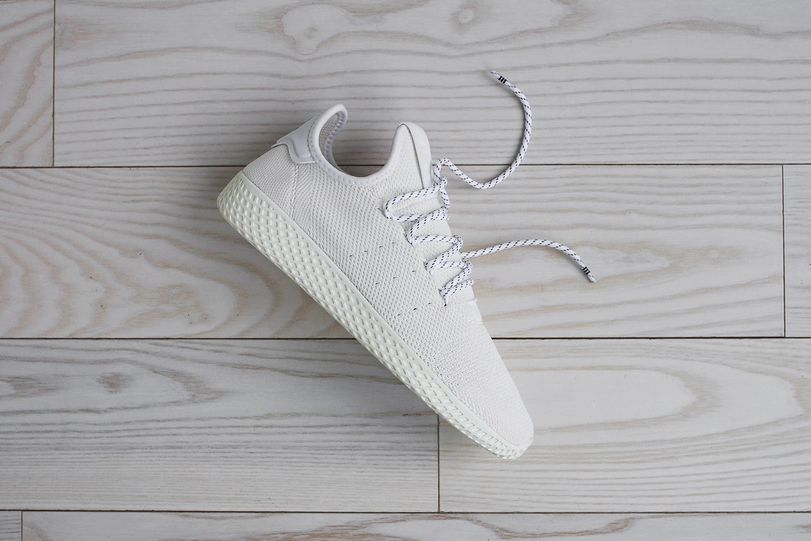 adidas Originals x Pharrell Williams Hu Holi Tennis BC - Triple White Navy Blue Tennis Shoes For Women