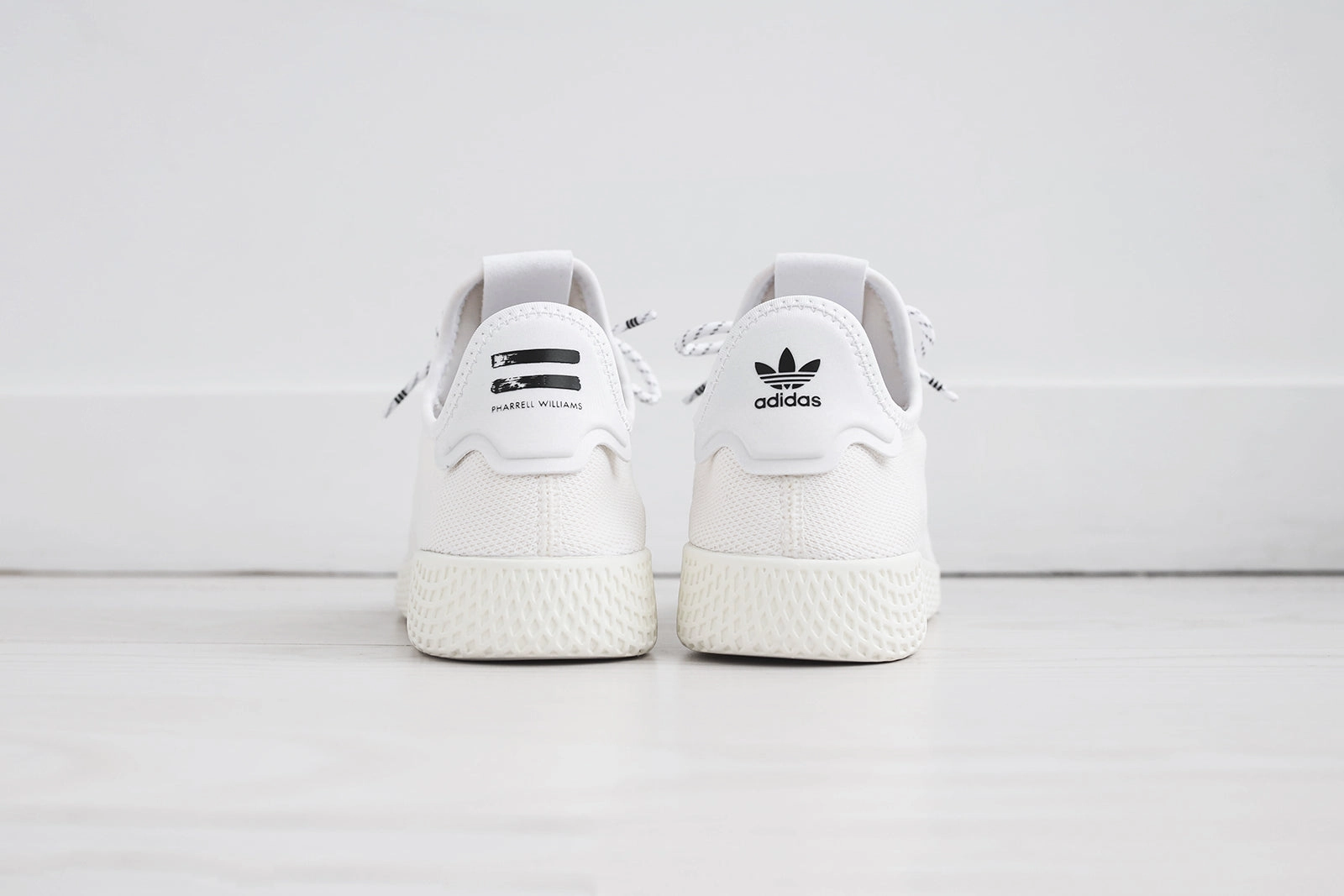 adidas Originals x Pharrell Williams Hu Holi Tennis BC - Triple White On Cloud Tennis Court Shoes