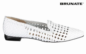 Br Grid White Steve Madden Suede Loafers