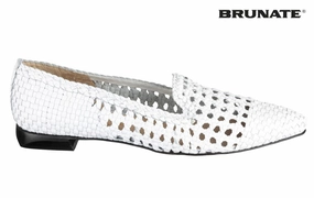 Br Grid White Pinch Penny Loafers