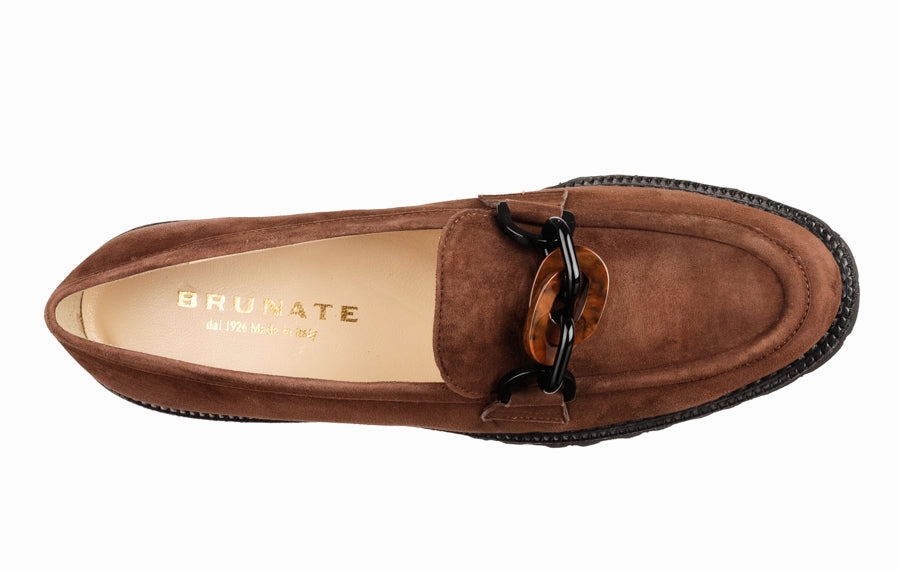 Br Okra Brown Kids Loafers