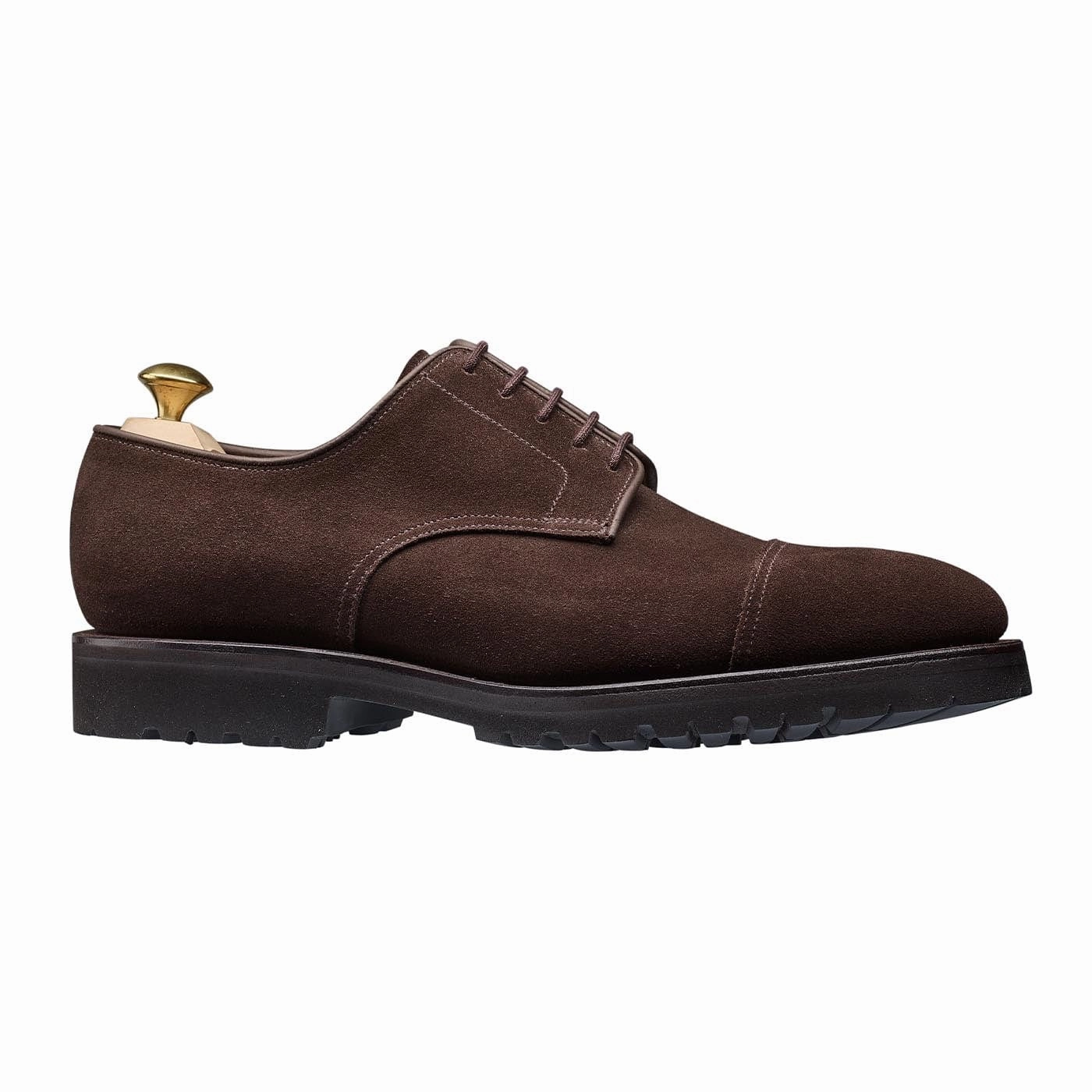 Bradford Dark Oak Suede (E Fitting) Leather Lace Up Shoes