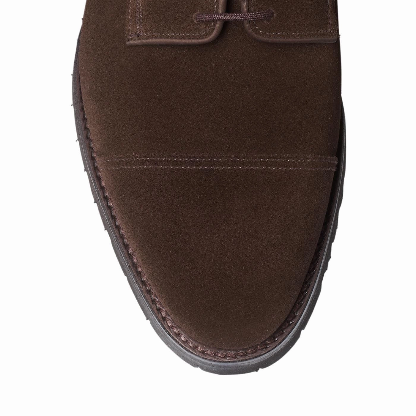 Bradford Dark Oak Suede (E Fitting) Derby Shoes Uk