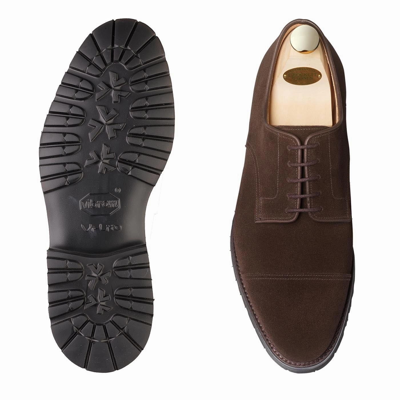 Bradford Dark Oak Suede (E Fitting) Leather Lace-up Shoes