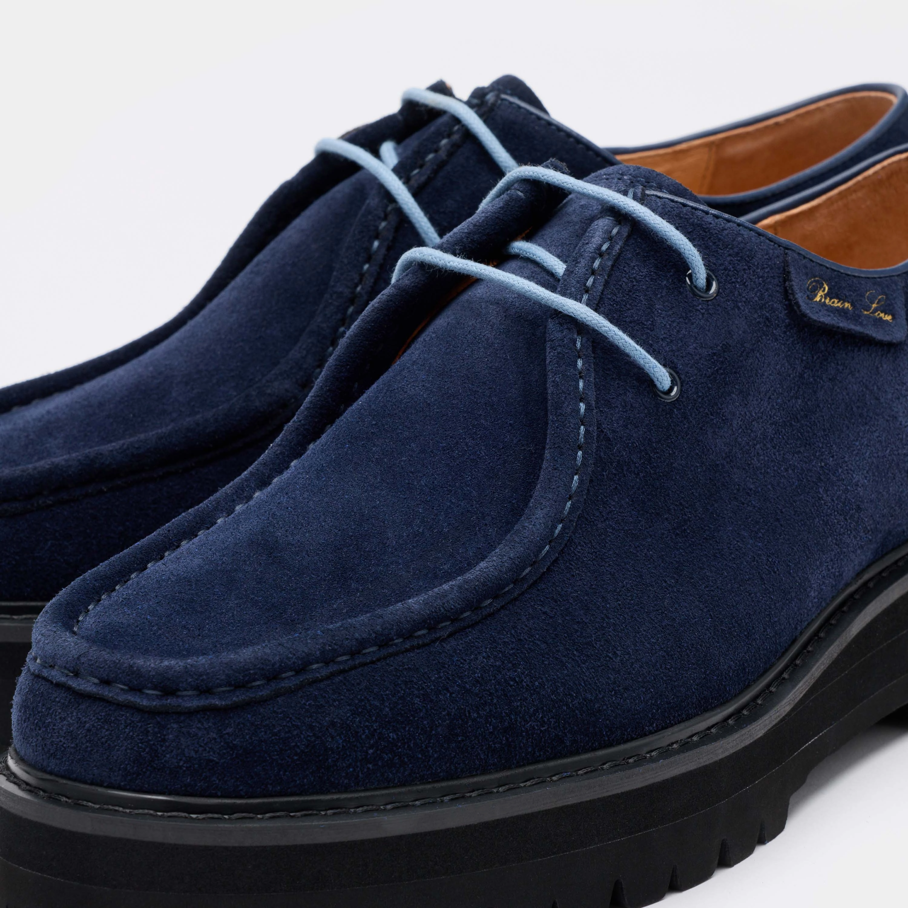 Basic Lace Up Canvas Shoes Brain Love 'Love Marc Nolan' Moc Toe Derbys