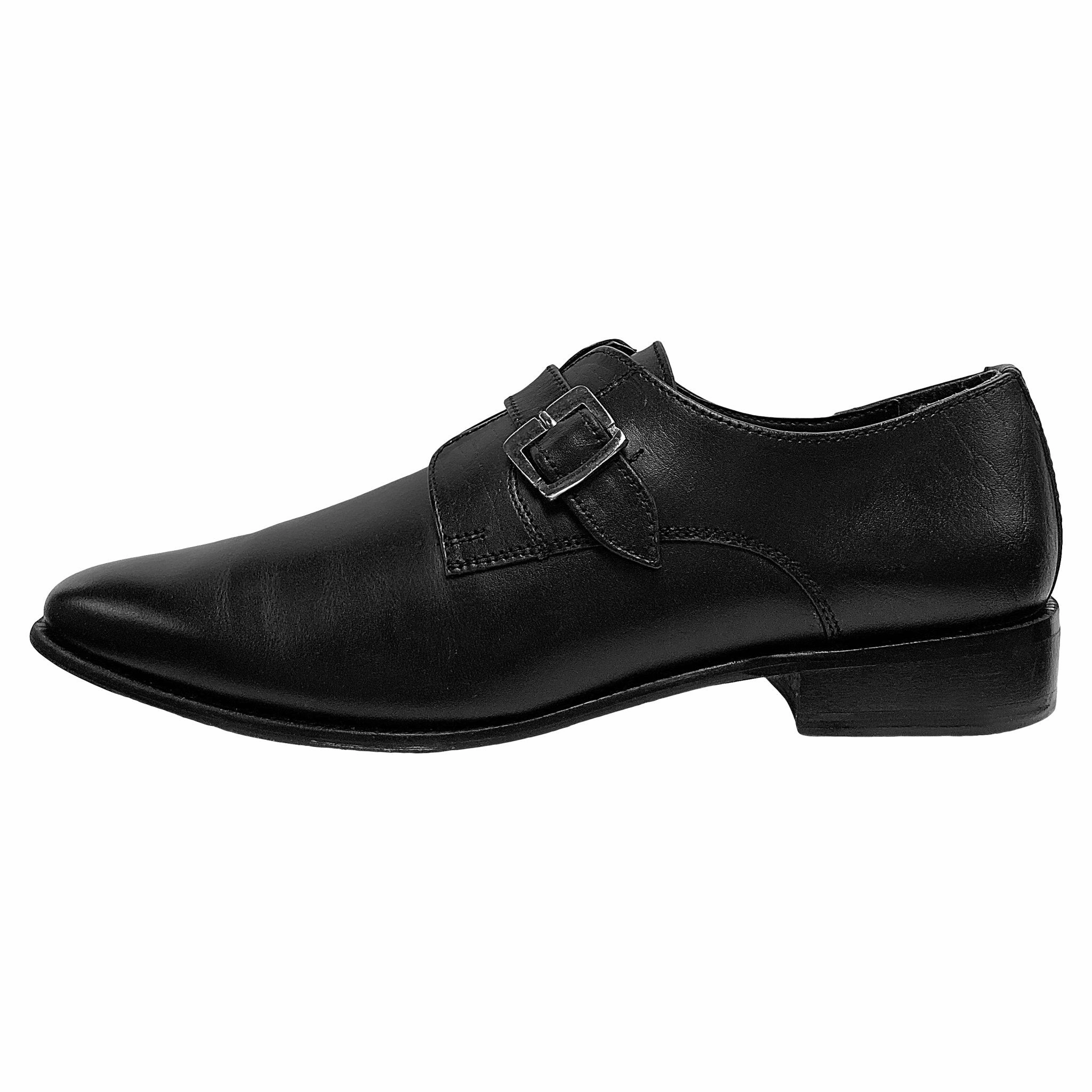 Libertyzeno Shoes  LIBERTYZENO Men's Leather Buckle Monk Strap Dress Shoes Brogs