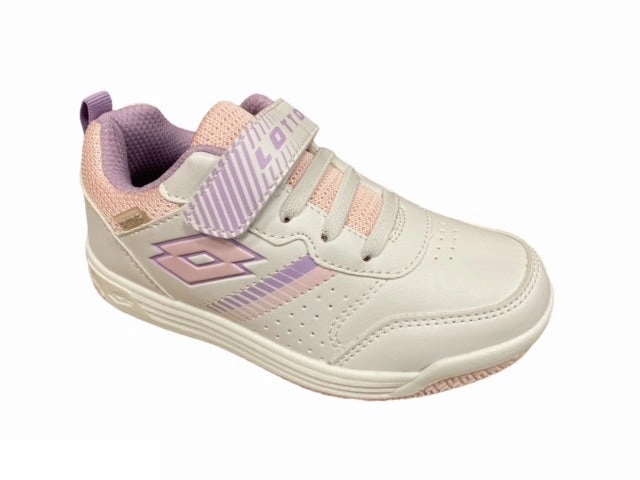 Lotto scarpa da tennis da bambina Set Ace AMF XVIII CL SL 215954 7J2 bianco-rosa Light Blue Tennis Shoes