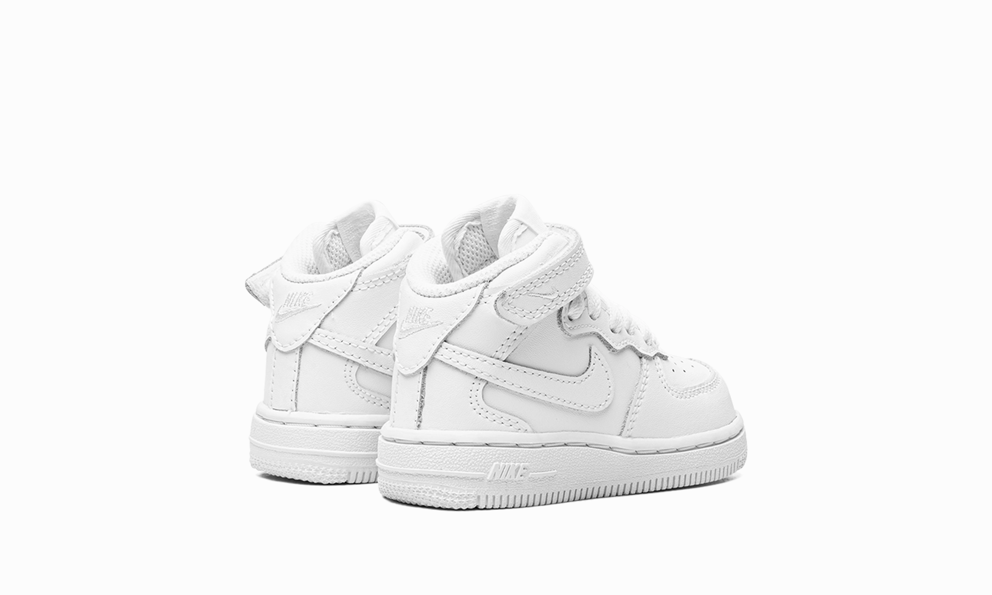 Pink White Basketball Shoes Air Force 1 Mid TD "White on White"