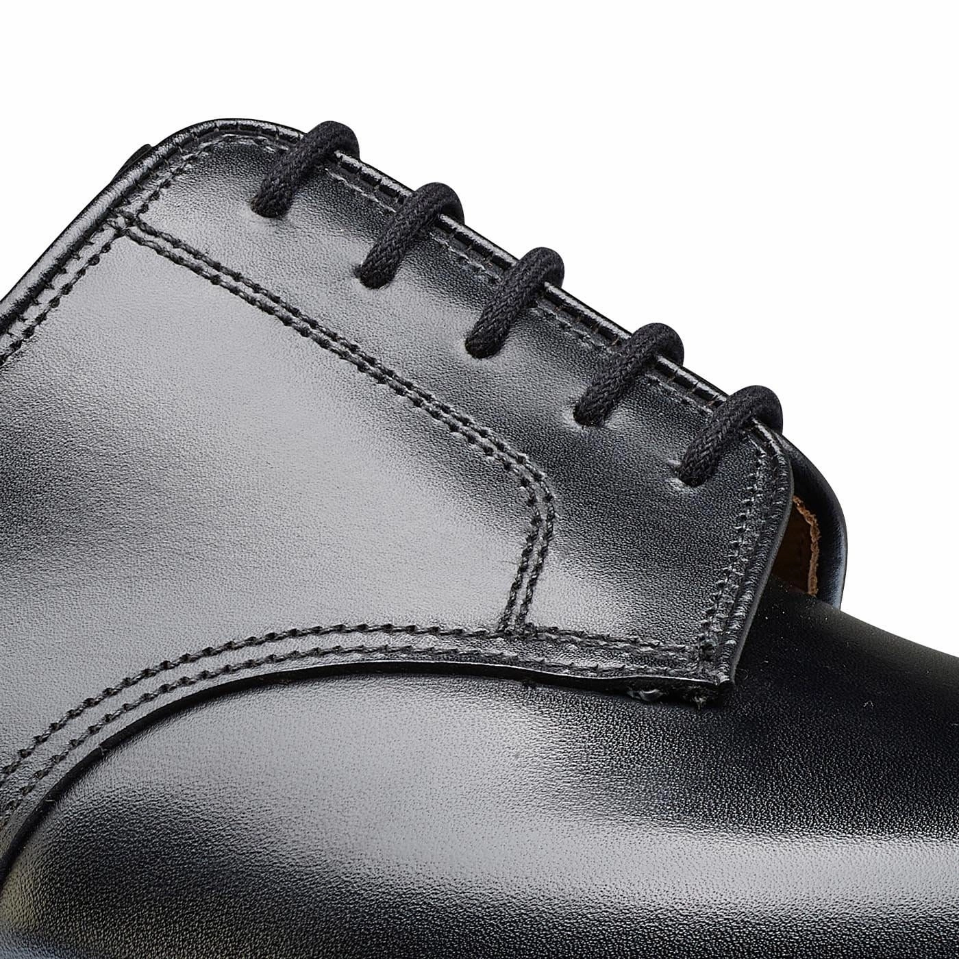 Luxury Derby Shoes Bristol 3 Black Calf
