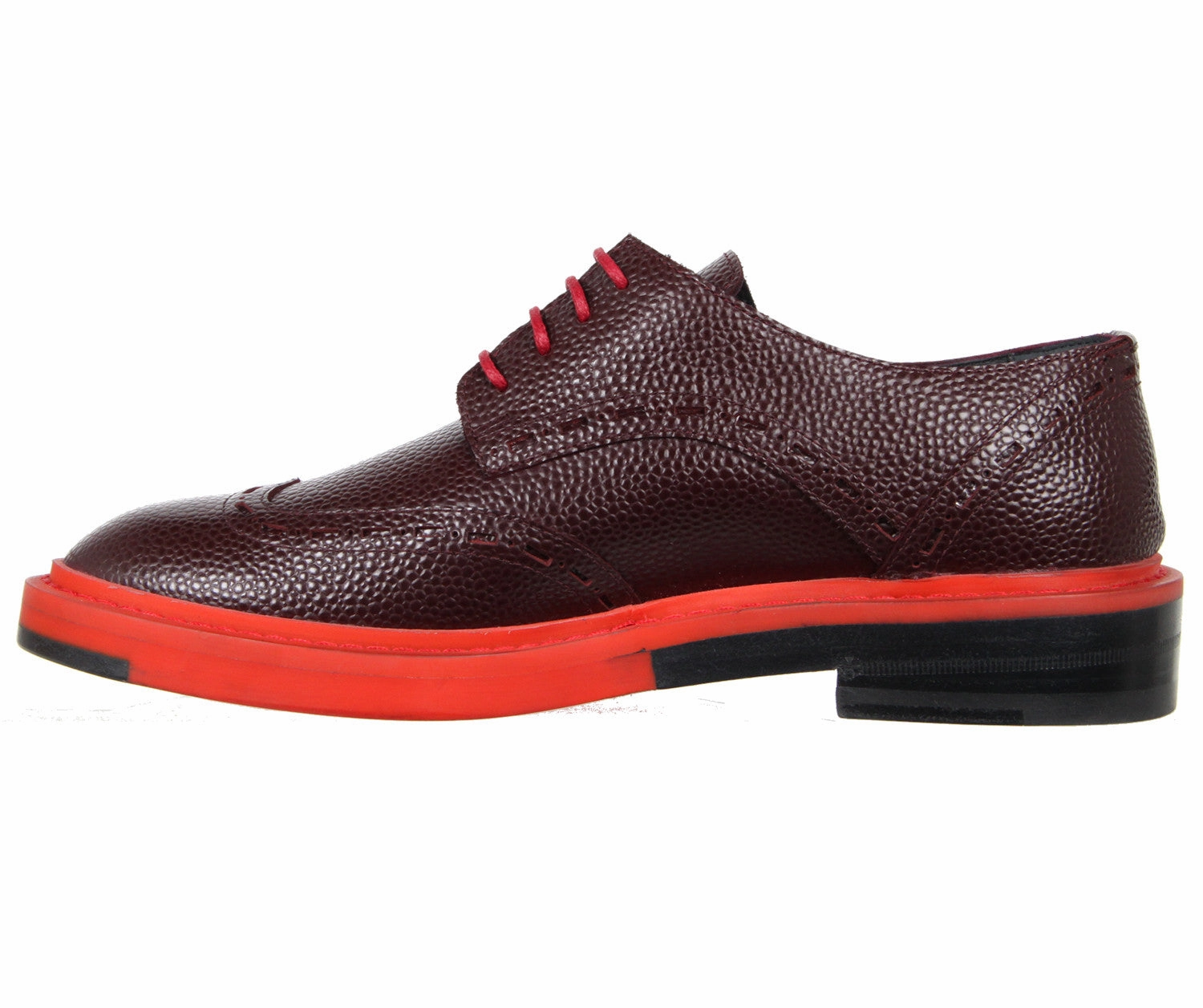 The Perch Oxford Brogue Bi-Colour Caviar Grain, Cherry