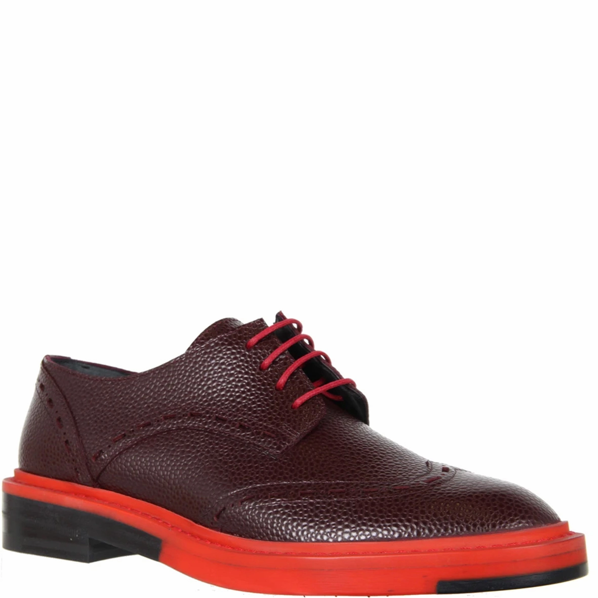 Oxford Vs Brogues Brogue Bi-Colour Caviar Grain, Cherry