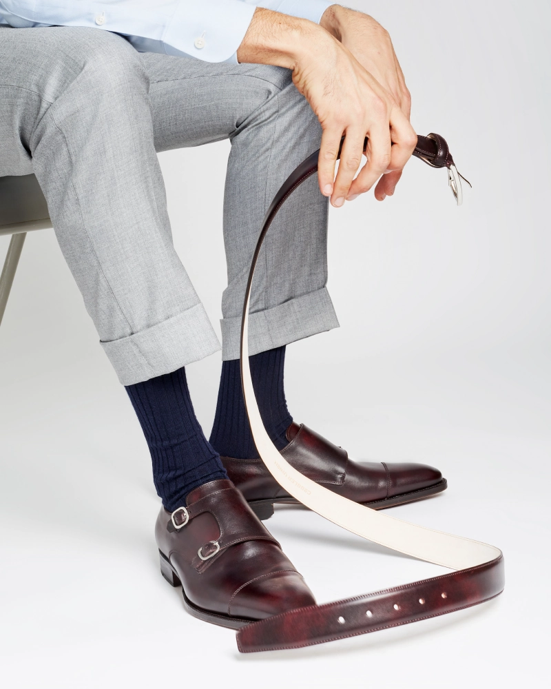 Brogues Oxfords Museum Oxblood Double Monk Strap Dress Shoe