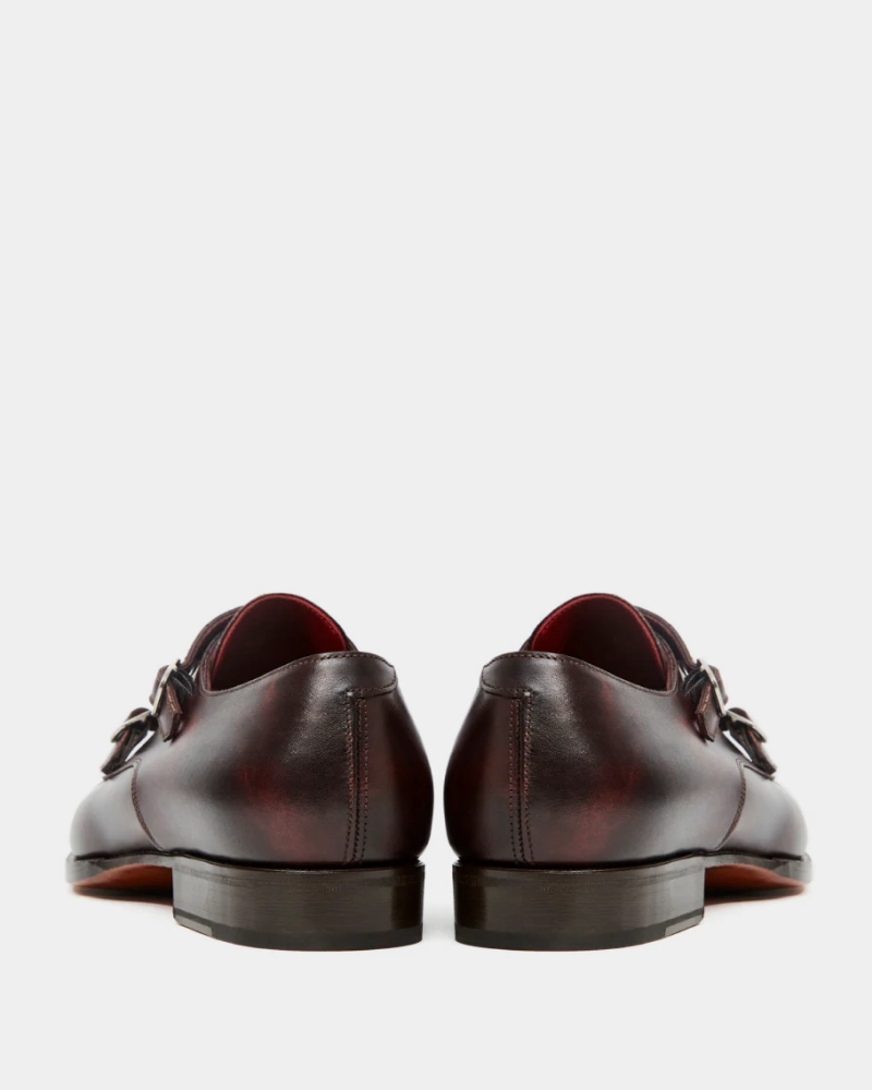 Museum Oxblood Double Monk Strap Dress Shoe Charleston Brogue