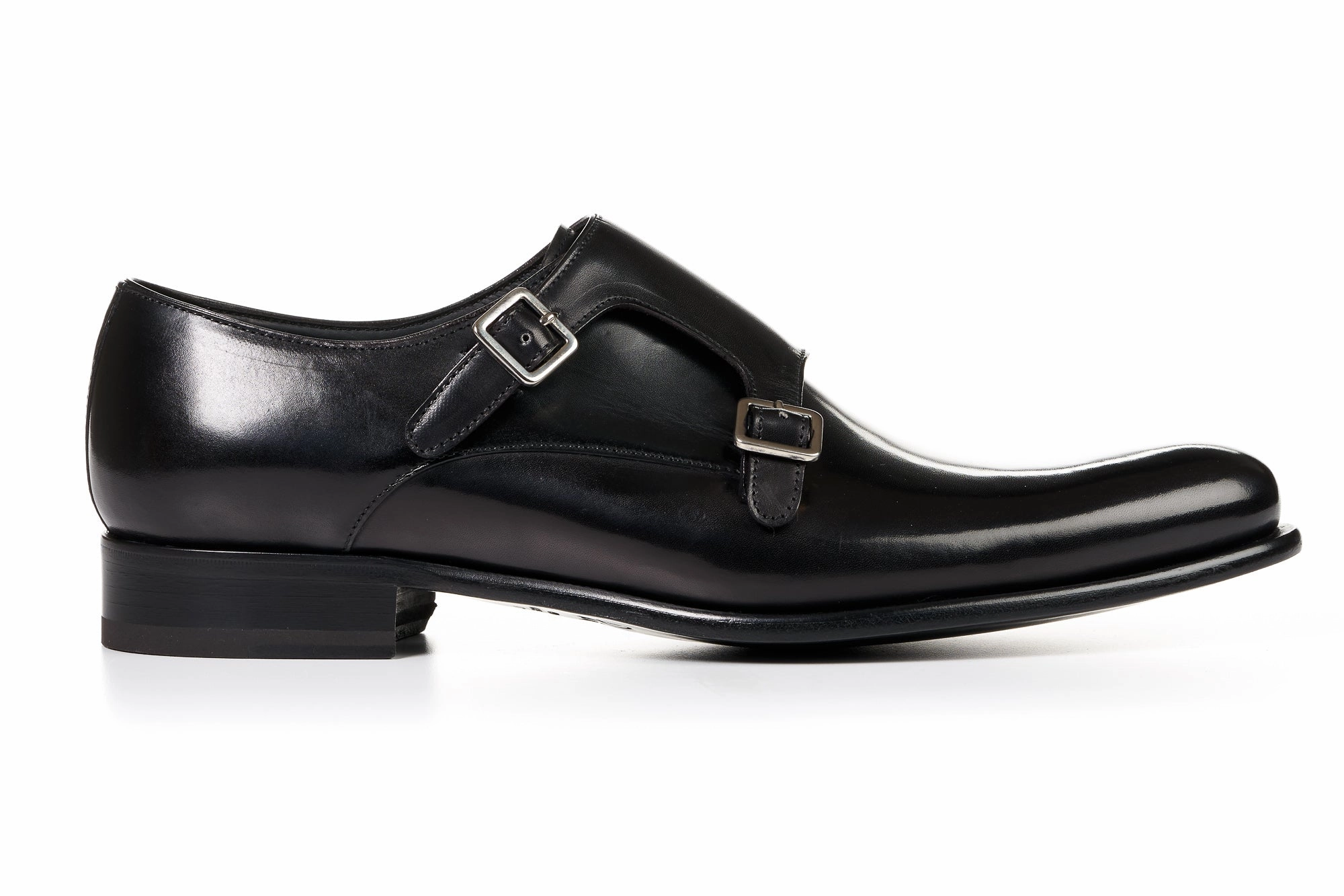 Pointed Toe Brogues The Poitier Double Monk Strap - Nero
