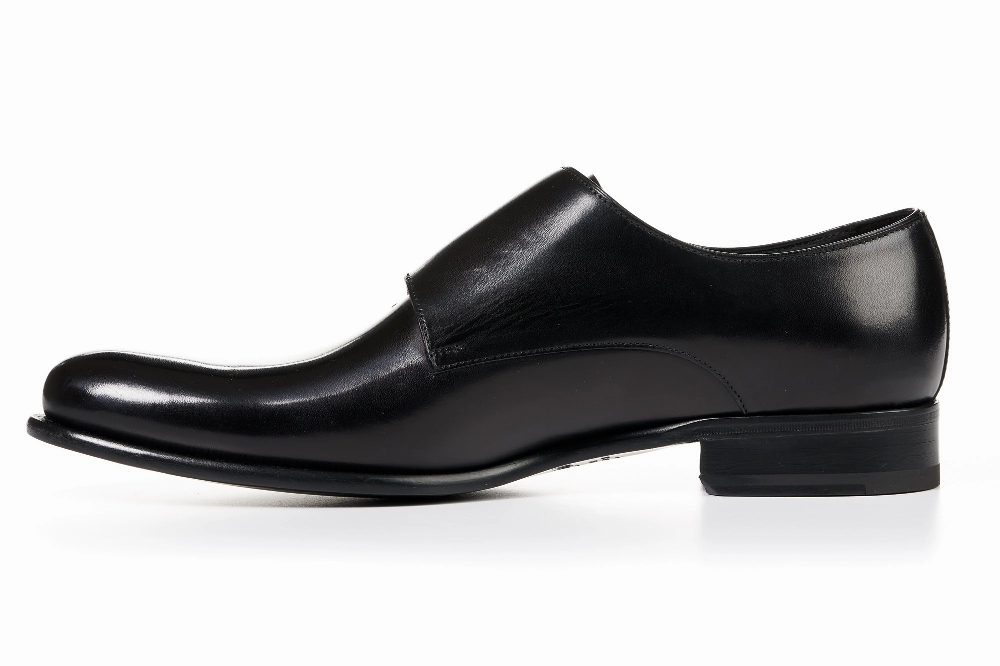 The Poitier Double Monk Strap - Nero Patent Snakeskin Brogues