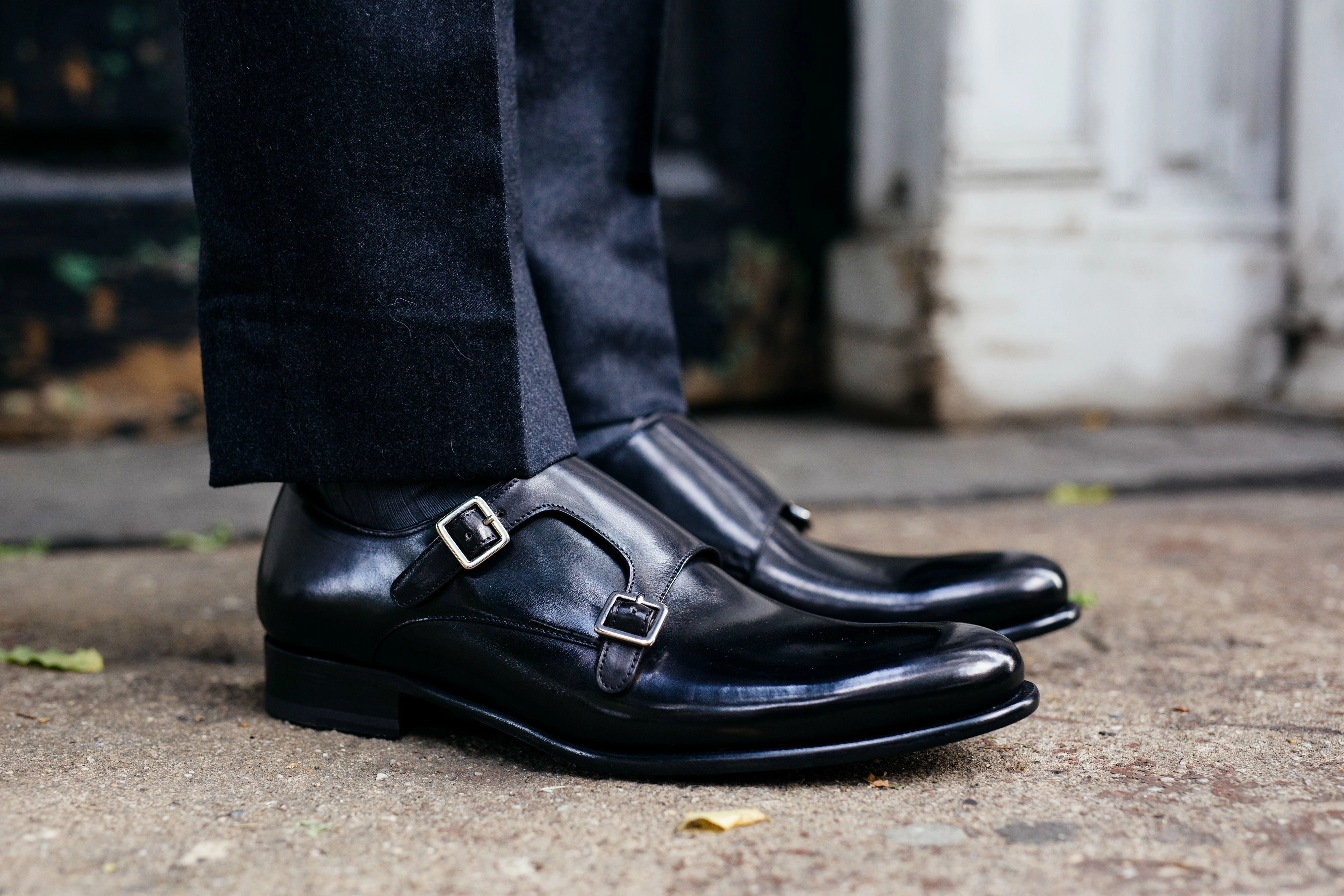 Oxfords Are Not Brogues The Poitier Double Monk Strap - Nero