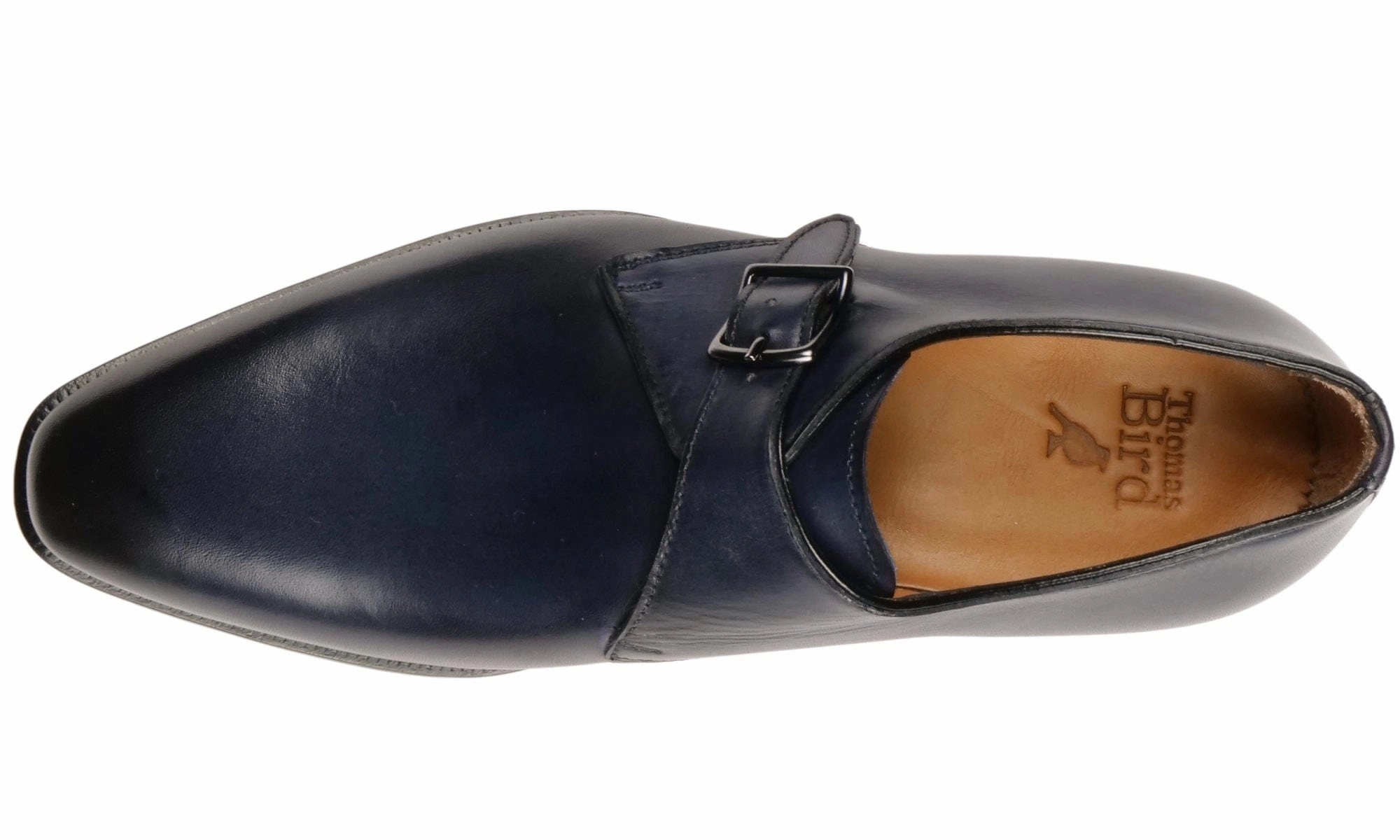 Brooklyn Single Monk Blue Brogue Casual