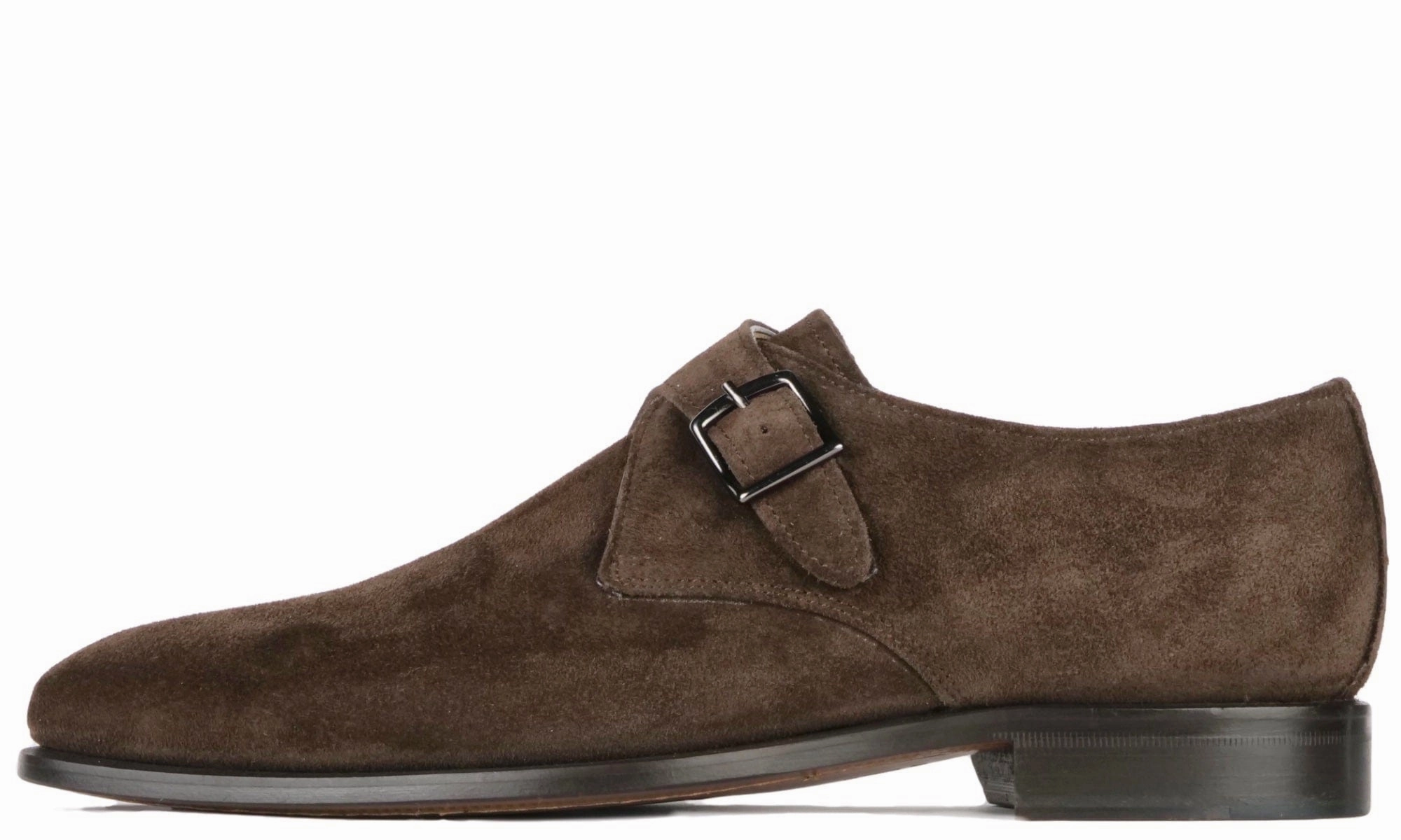 Gaelic Themes Ghillie Brogues Brooklyn Single Monk Strap Brown Suede