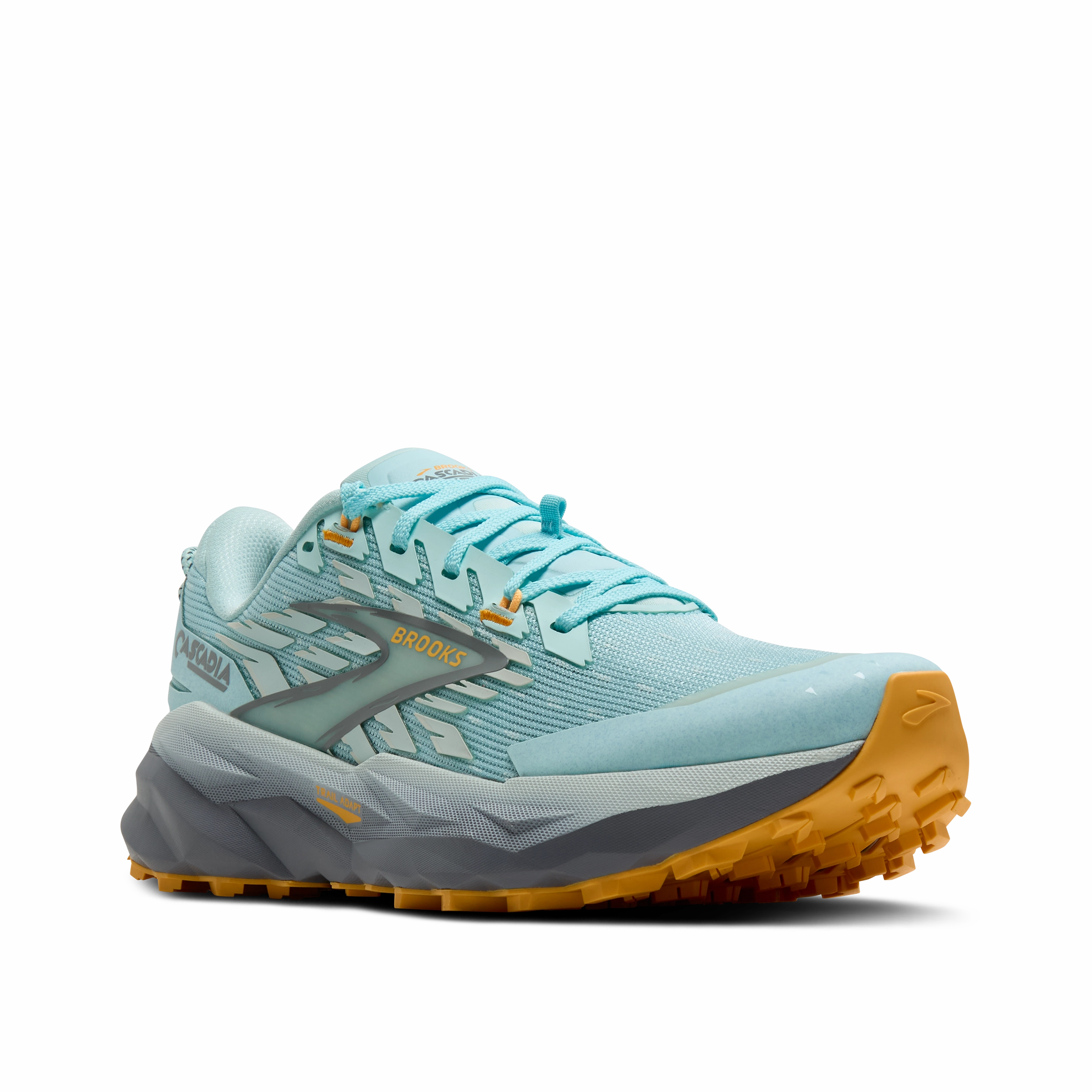 Speedgoat Trail Running Shoes Brooks Cascadia 19 | Clearwater / Primer Grey | Womens