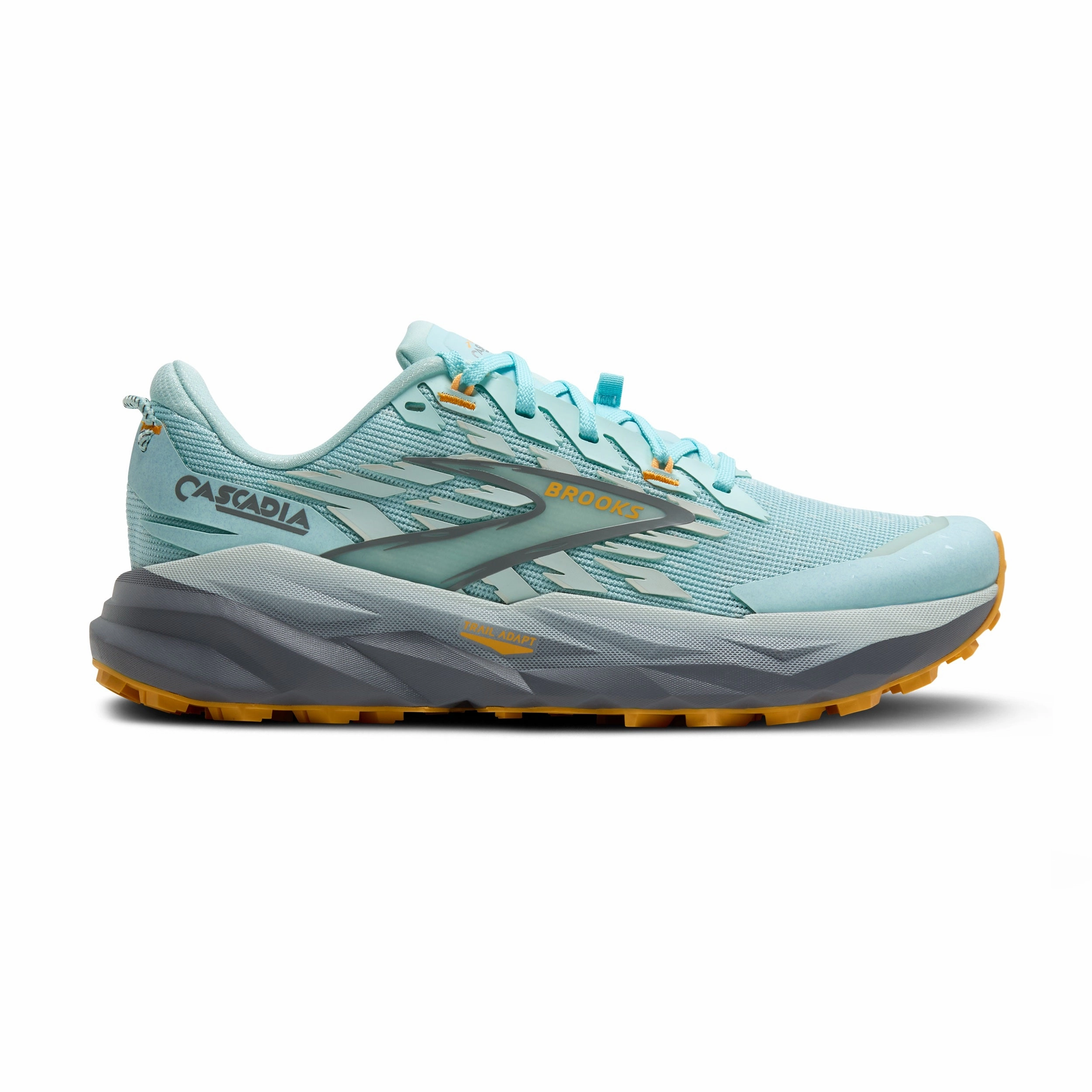 Brooks Cascadia 19 | Clearwater / Primer Grey | Womens Fat Tire Trail Shoe