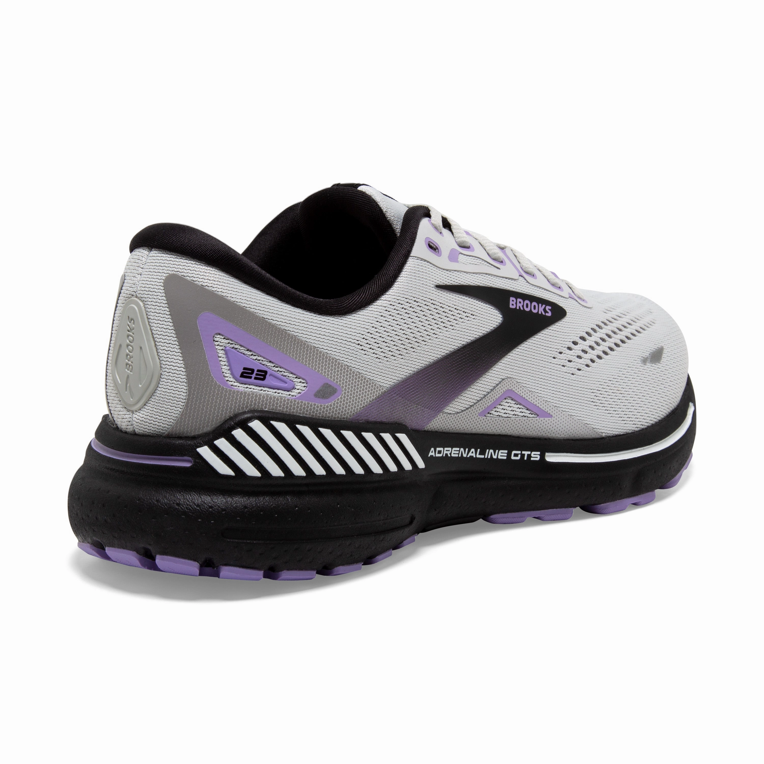 Barefoot Run Shoes BROOKS WOMEN'S ADRENALINE GTS 23 - GREY/BLACK/PURPLE