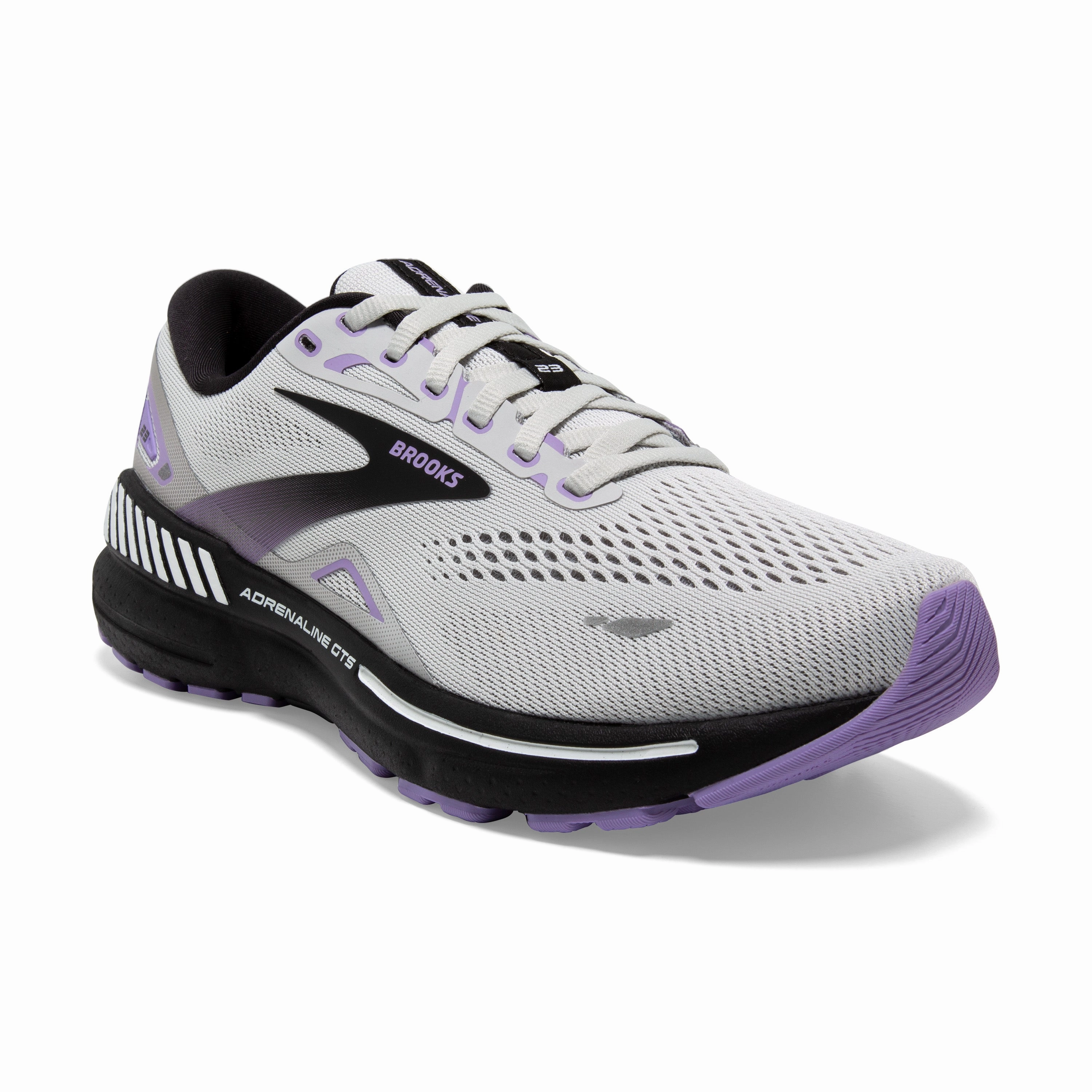 On Cloud Running Shoes BROOKS WOMEN'S ADRENALINE GTS 23 - GREY/BLACK/PURPLE