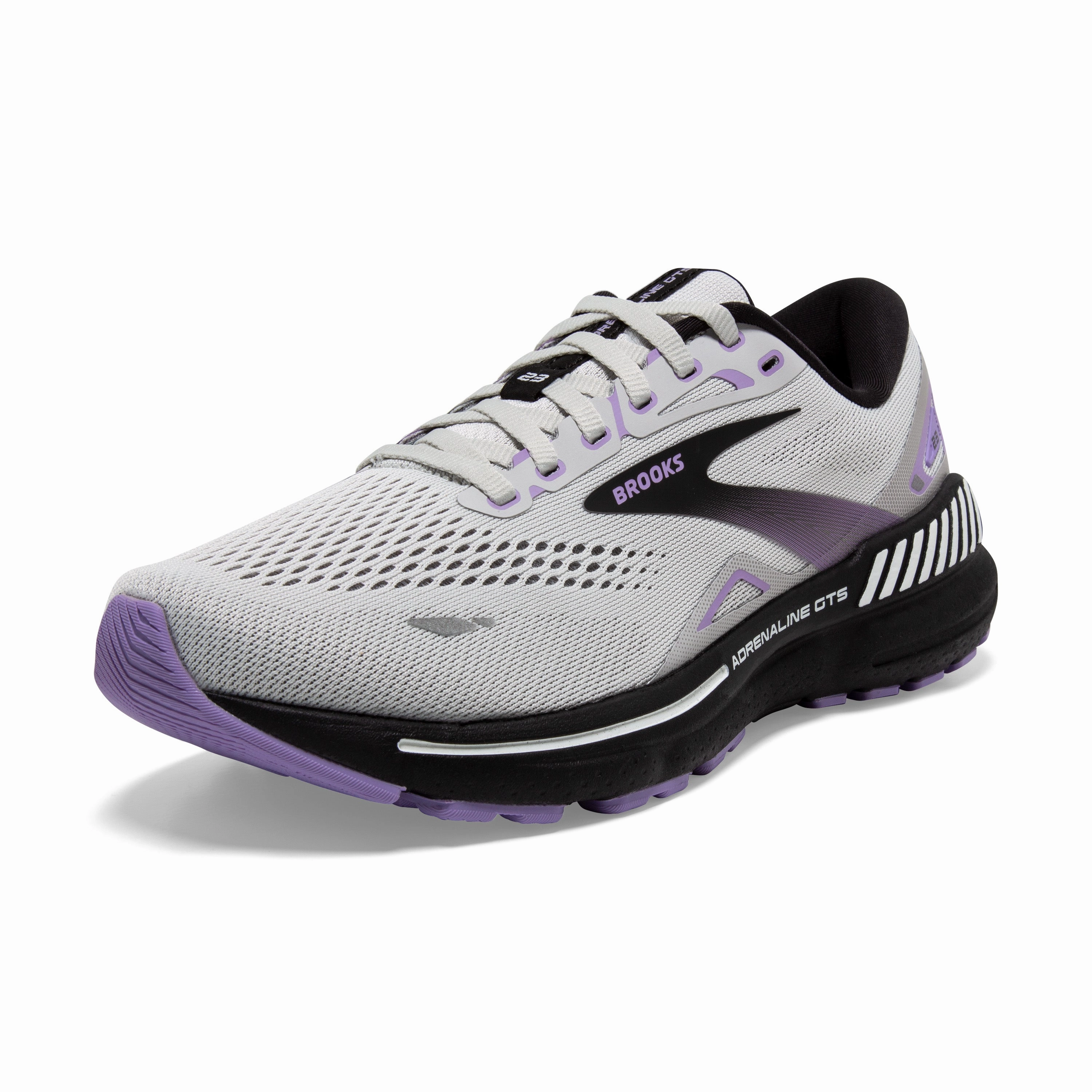 BROOKS WOMEN'S ADRENALINE GTS 23 - GREY/BLACK/PURPLE Adrenaline Gts 24 Running Shoes