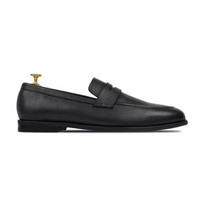 Sizing Loafers Vs Slip Ons Bruin - Men's Black Pebble Grain Leather Loafer