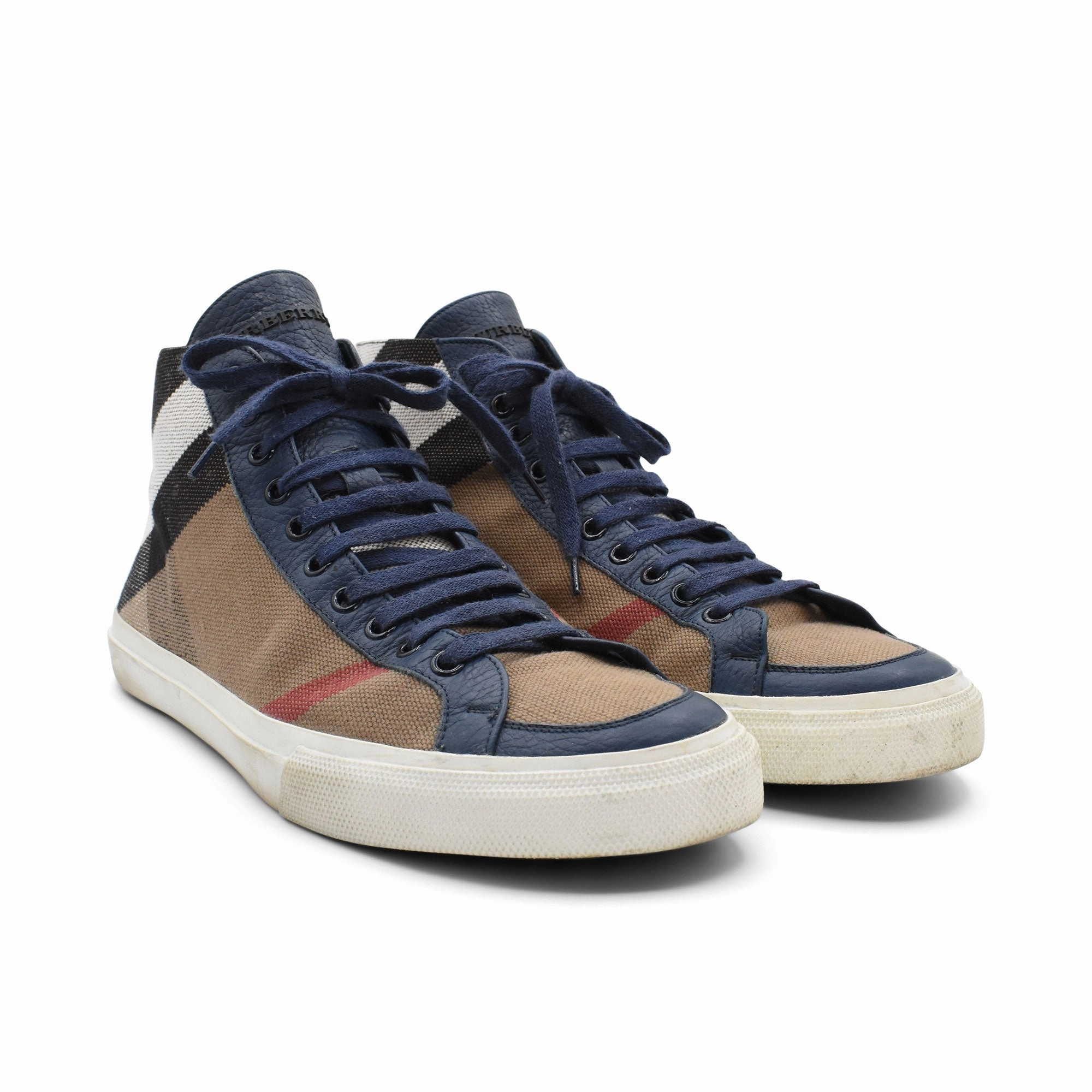 Air Jordan Retro Shoes Burberry High-Top Sneakers - Men's 41
