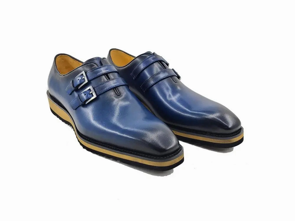 Web Brogue Burnished Double Monk Whole Cut Shoe